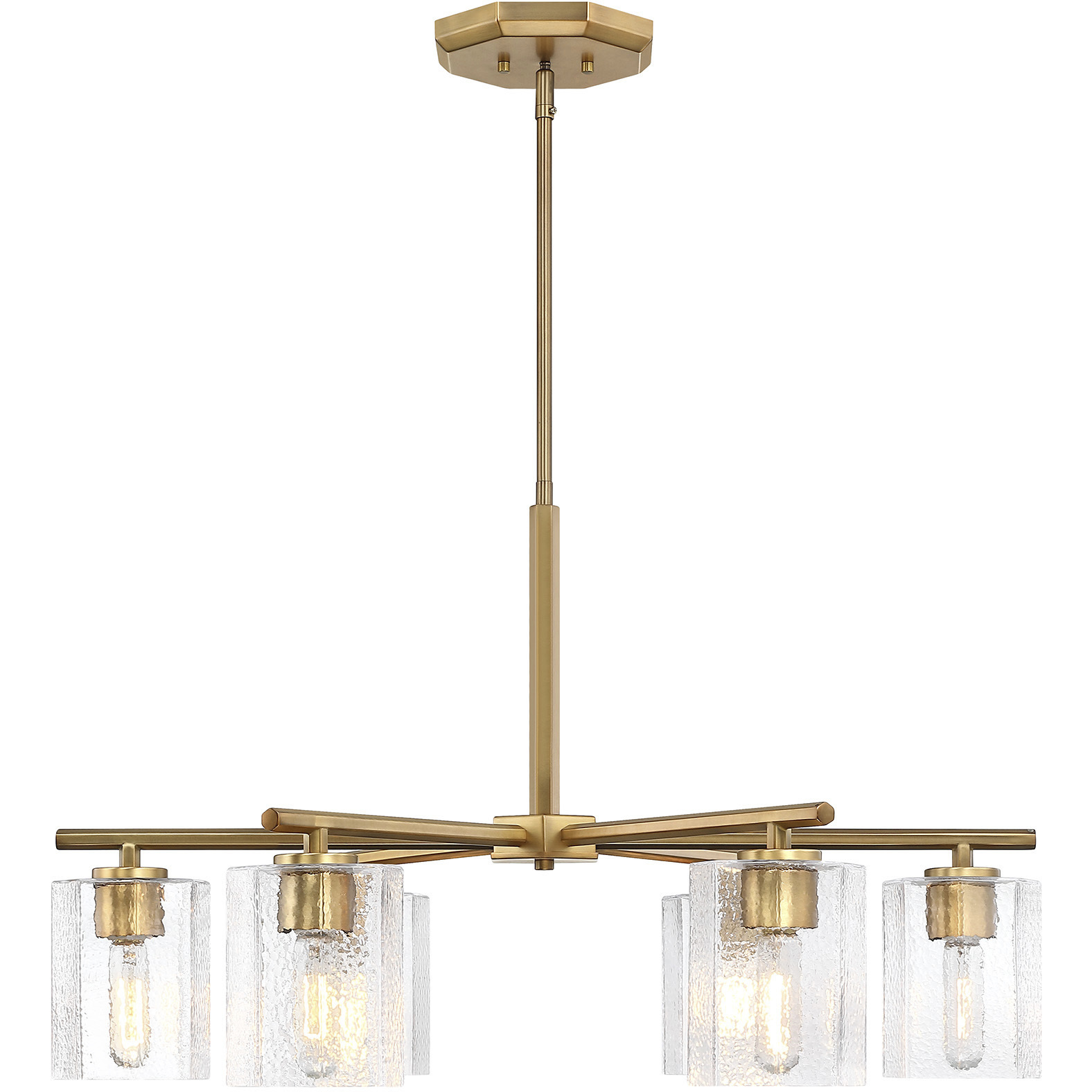 Haven LED 32 inch Old Satin Brass Chandelier Ceiling Light