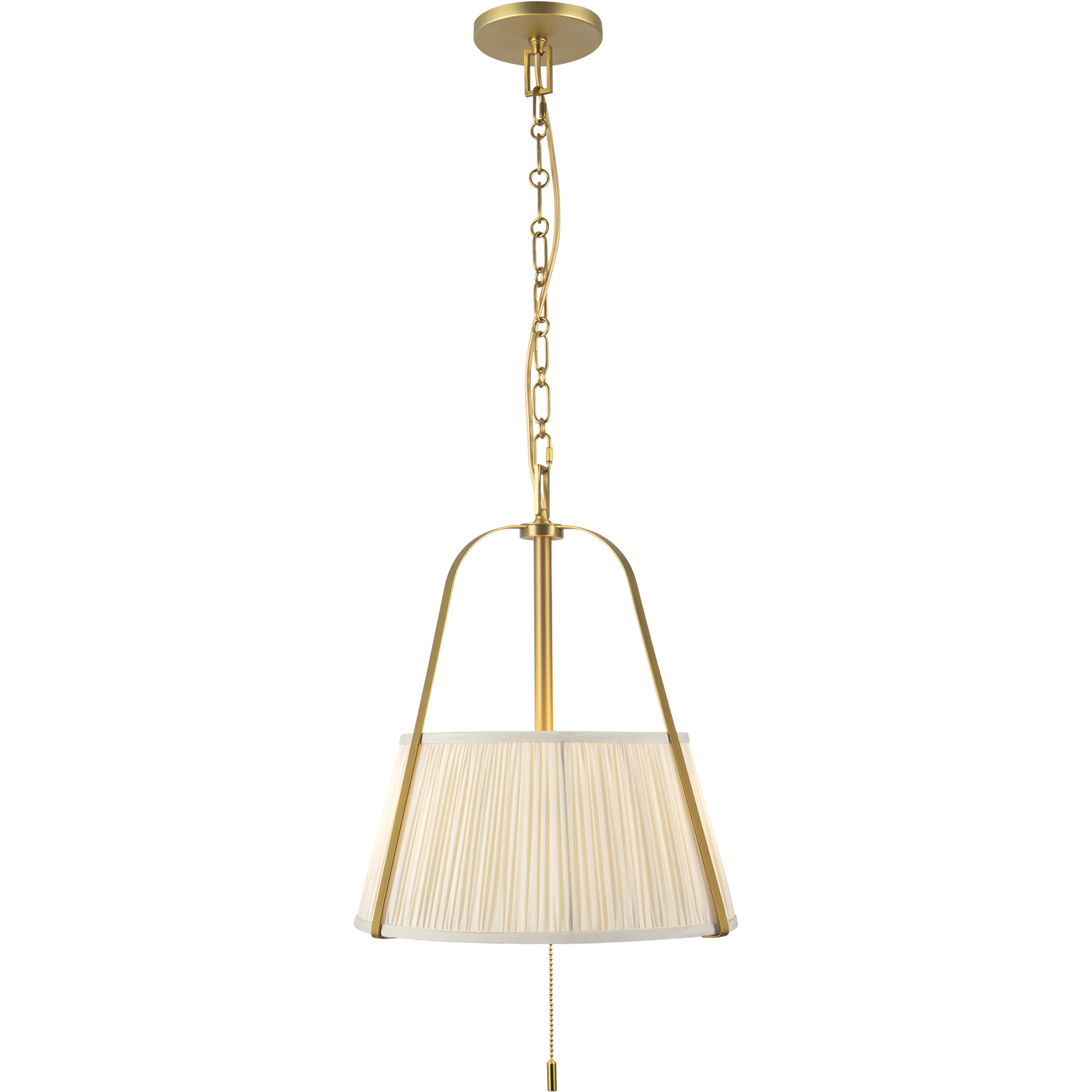 Alora Mood Scout 2 Light 13.25 inch Brushed Gold and White Linen Pendant Ceiling Light