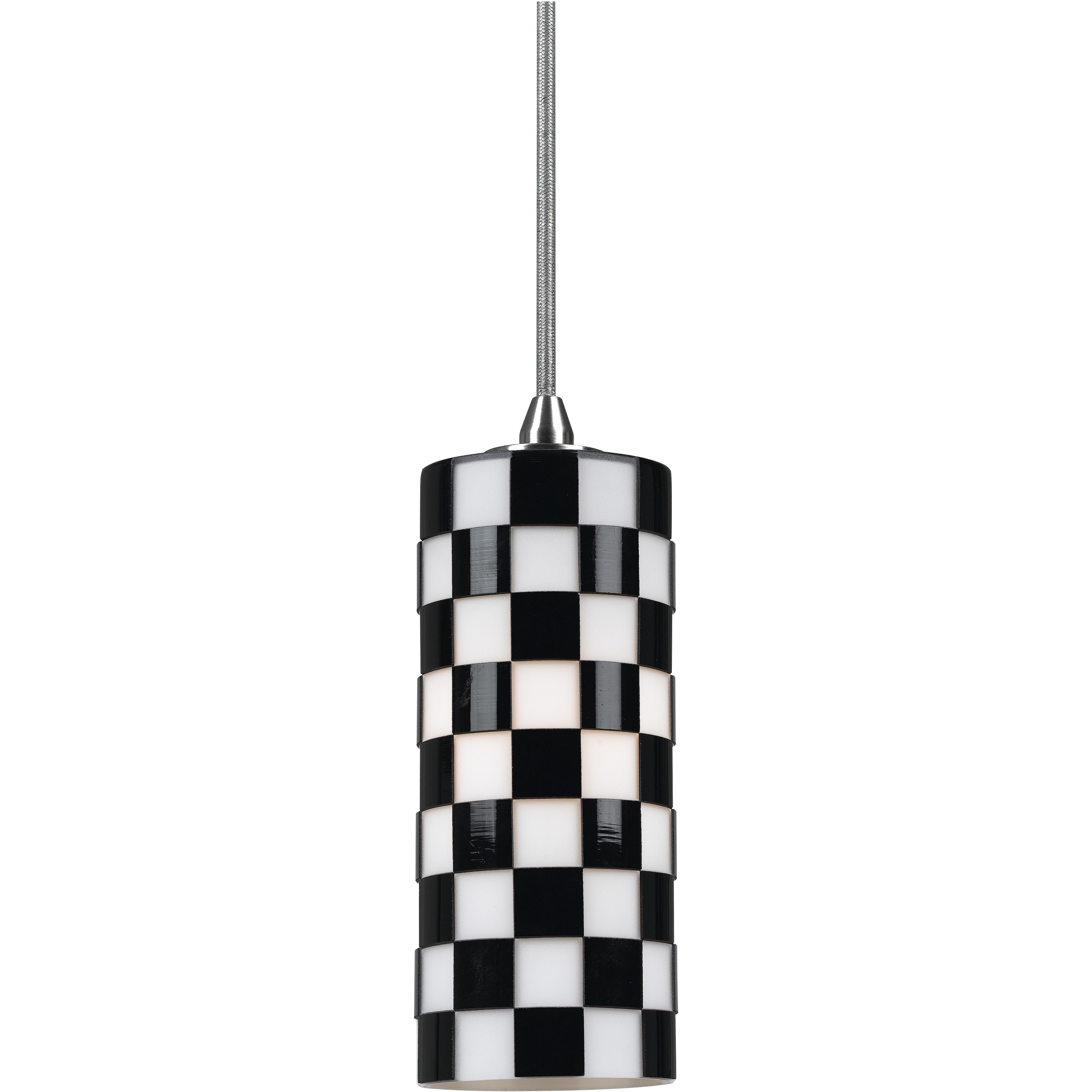 Signature 1 Light 3.13 inch Brushed Steel Pendant Set Ceiling Light