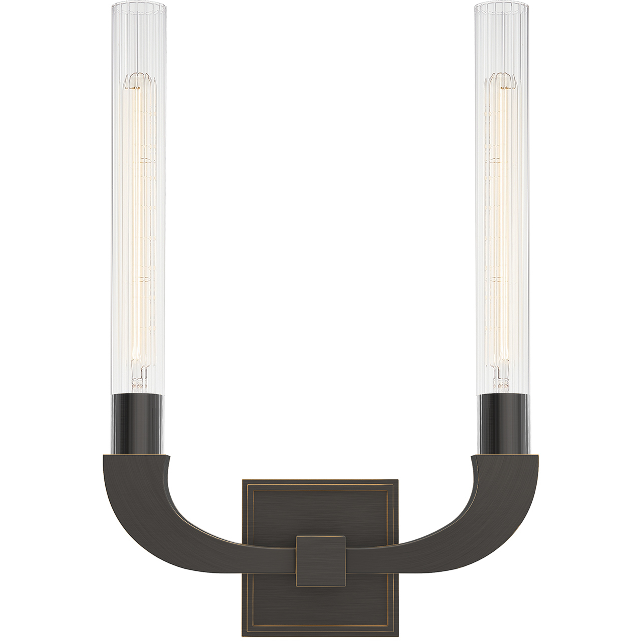 Flute 2 Light 17.51 inch Urban Bronze Vanity Light Wall Light