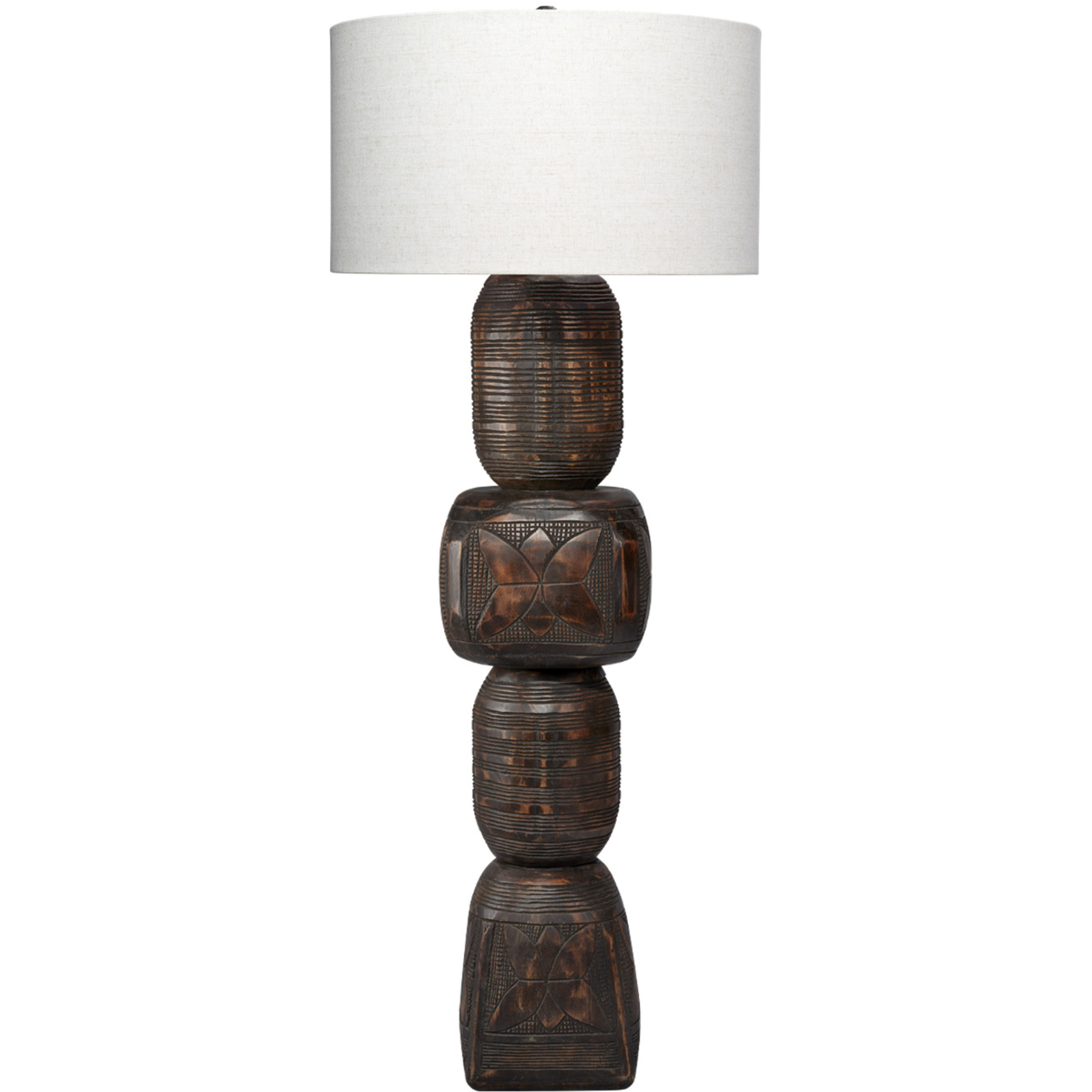 Totem 62 inch 100 watt Dark Black Floor Lamp Portable Light