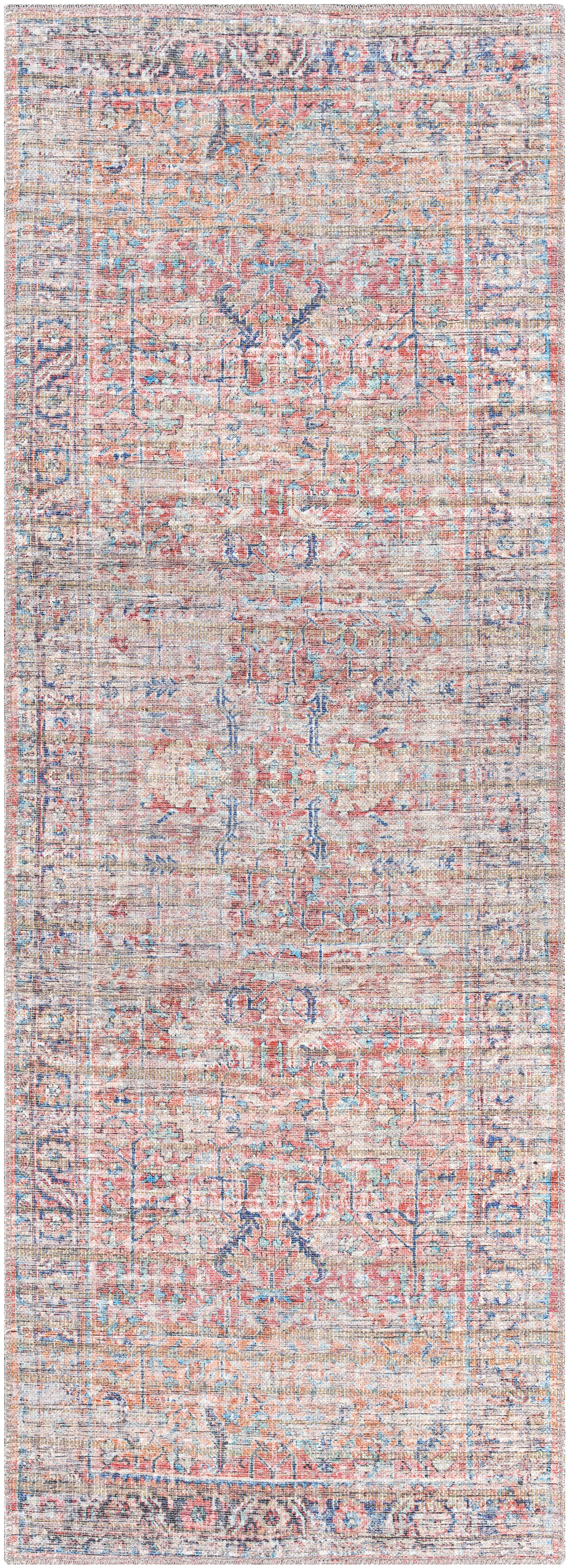 Cobb 87 X 31 inch Blue Rug in 2.5 x 8, Runner