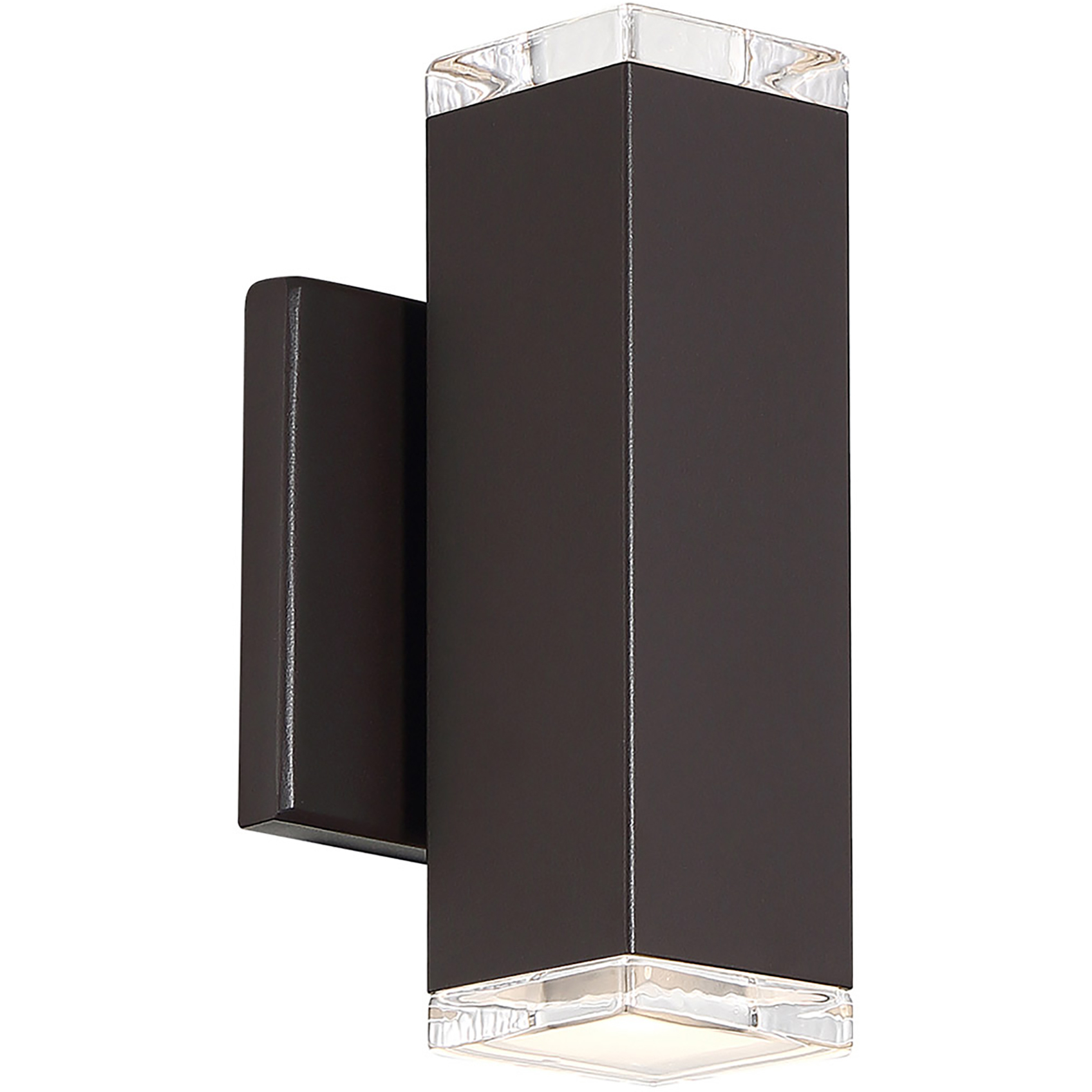Block LED 8.13 inch Bronze Outdoor Wall Light, dweLED