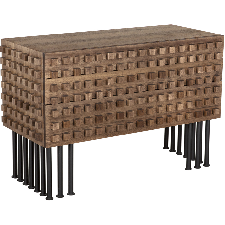 Wolfgang 45 X 20 inch Dark Walnut with Matte Black Sideboard