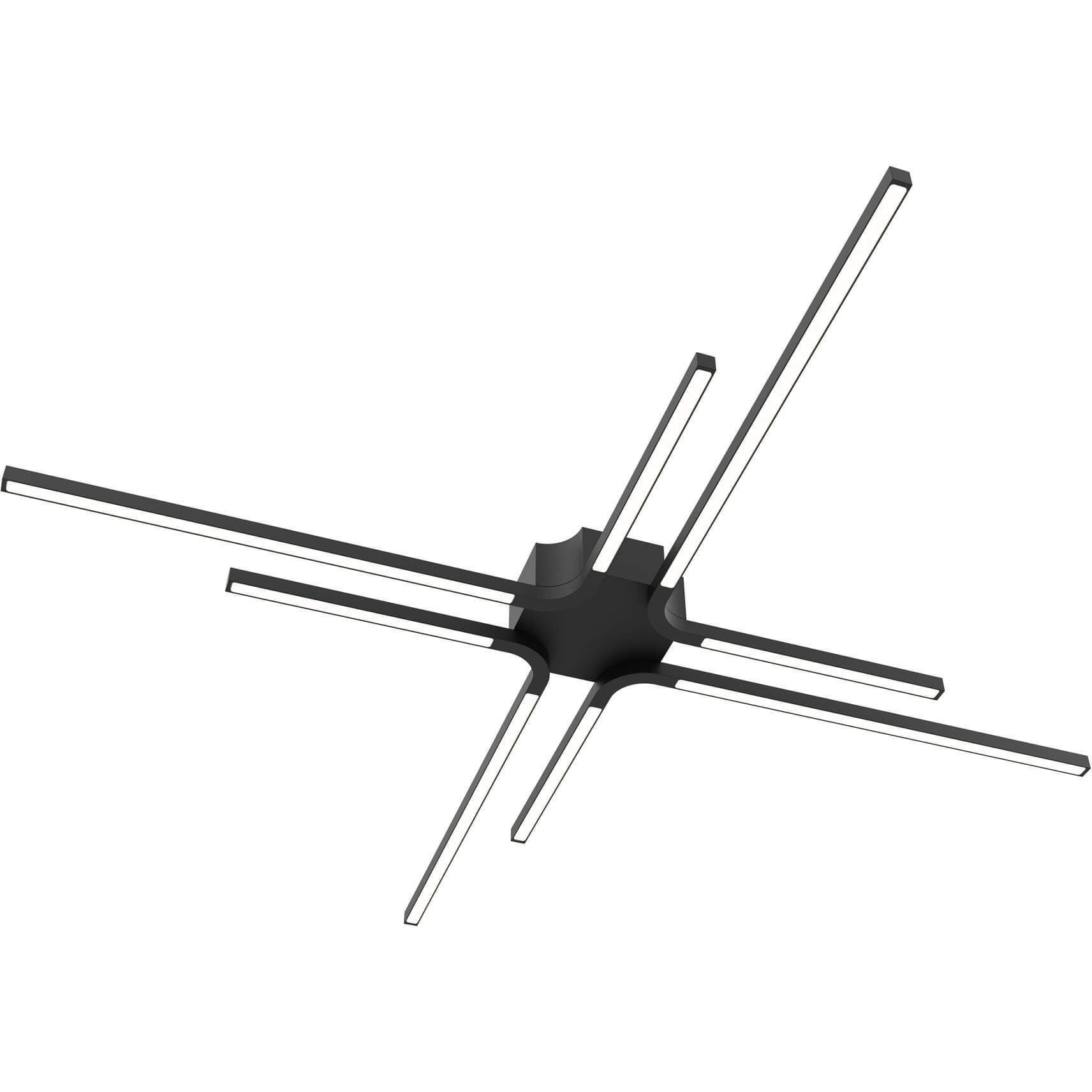 Stellar Flushmount LED 31.75 inch Black Flushmount Ceiling Light, Indoor