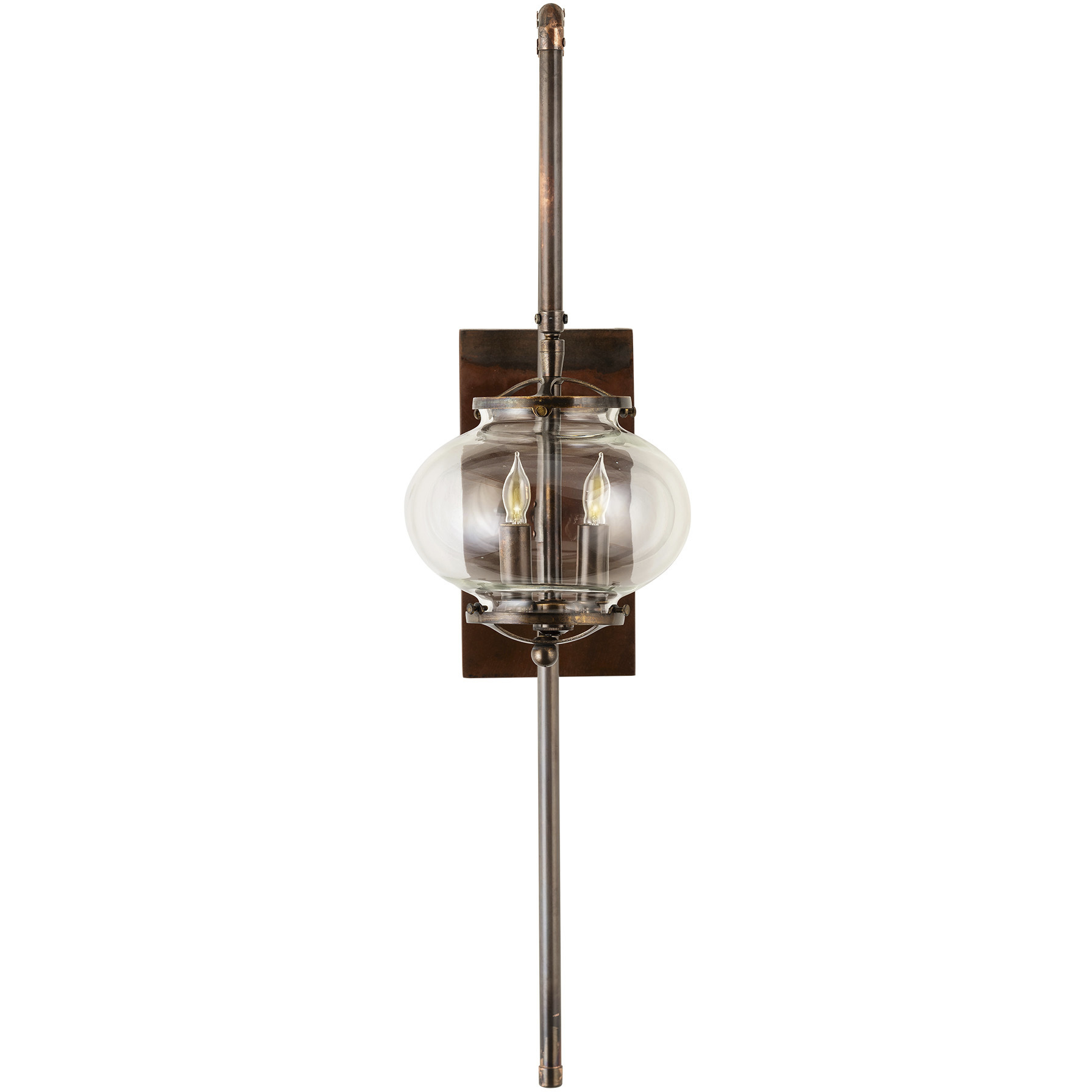 Lowcountry 2 Light Darkened Bronze Wall Sconce Wall Light