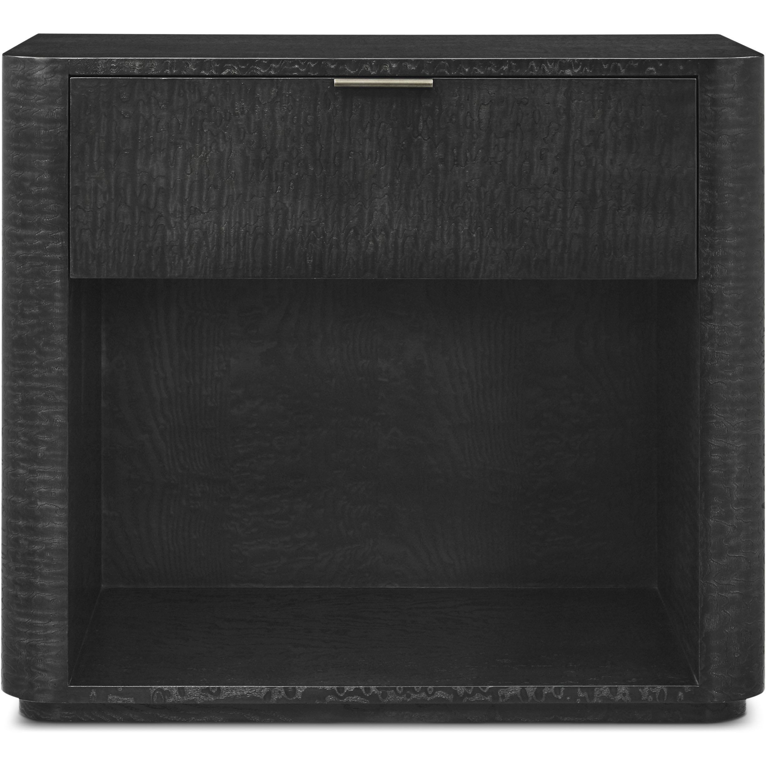 Kesden 32 X 28 inch Silent Black Nightstand, Wooden