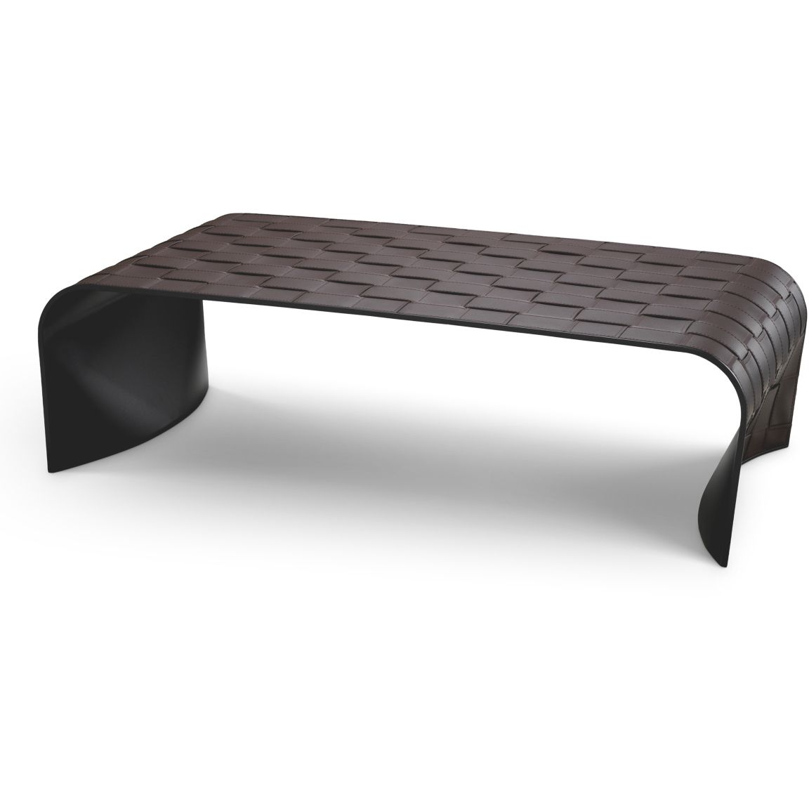 Marcello 47.44 X 25.2 inch Dark Brown Faux Leather Coffee Table