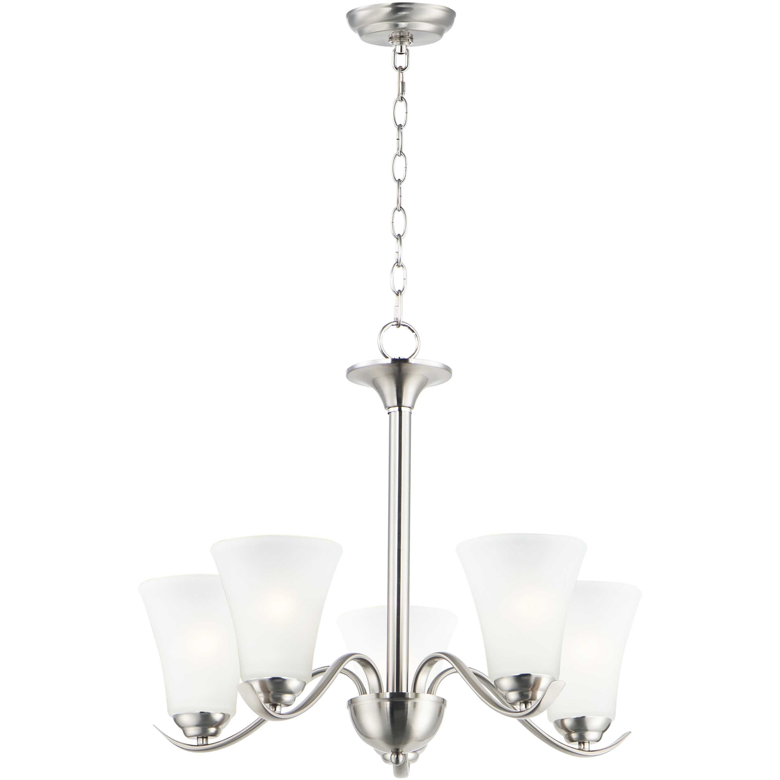 Vital 5 Light 23 inch Satin Nickel Chandelier Ceiling Light