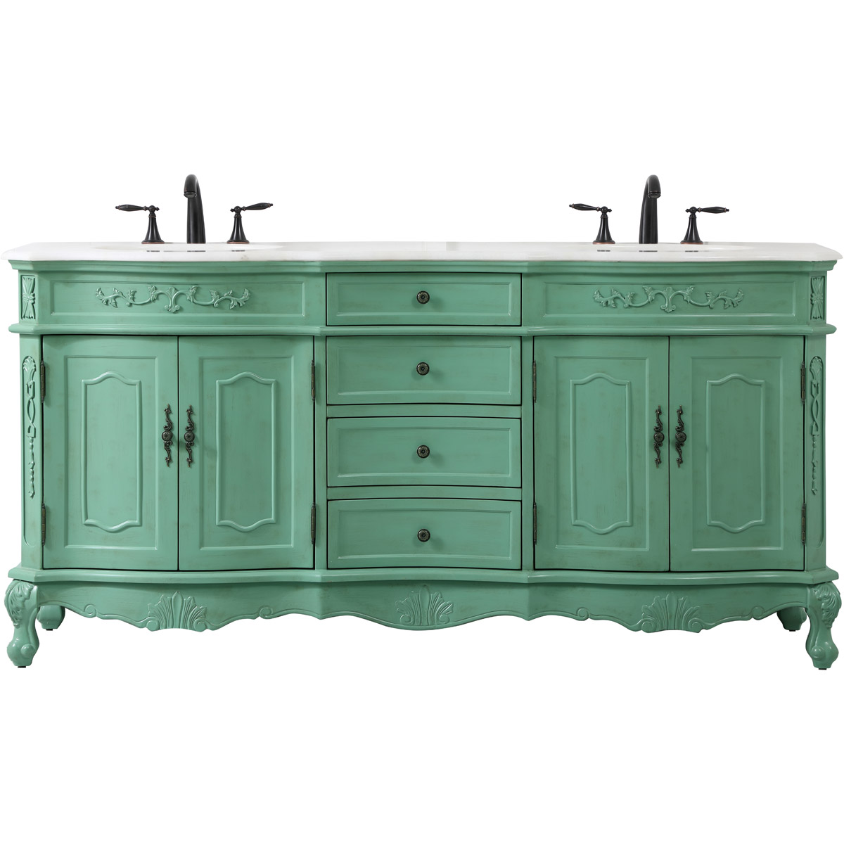 Danville 72 X 21 X 36 inch Vintage Mint Vanity Sink Set