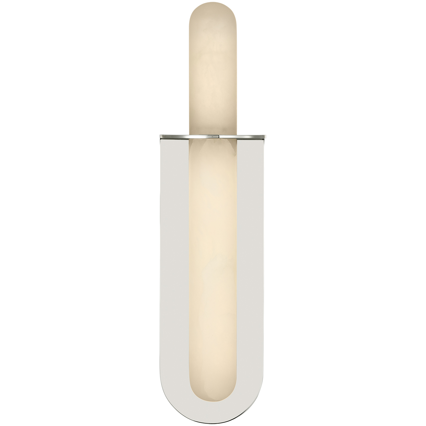 Kelly Wearstler Fosse LED 4.5 inch Polished Nickel Oval Sconce Wall Light