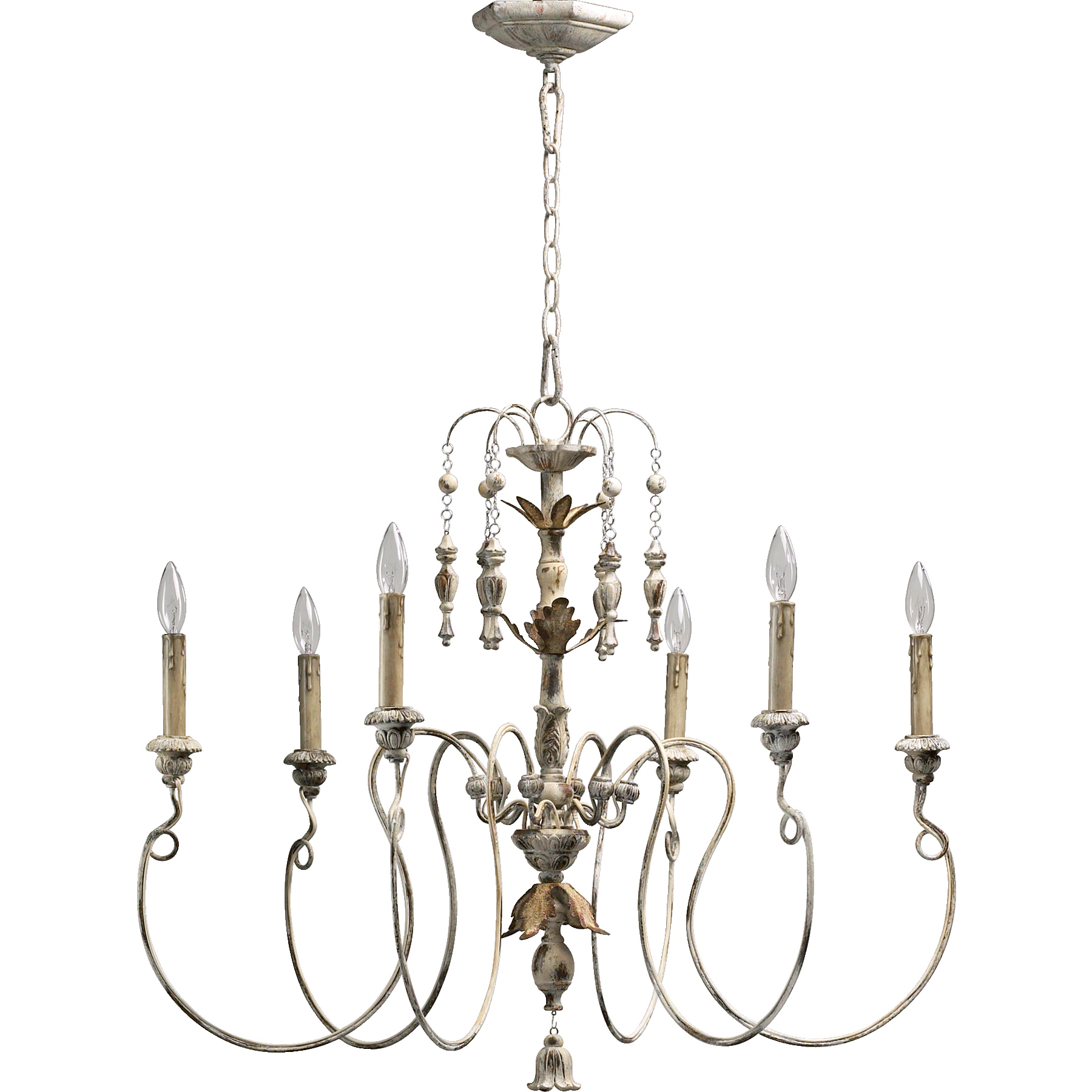 Salento 6 Light 32 inch Persian White Chandelier Ceiling Light
