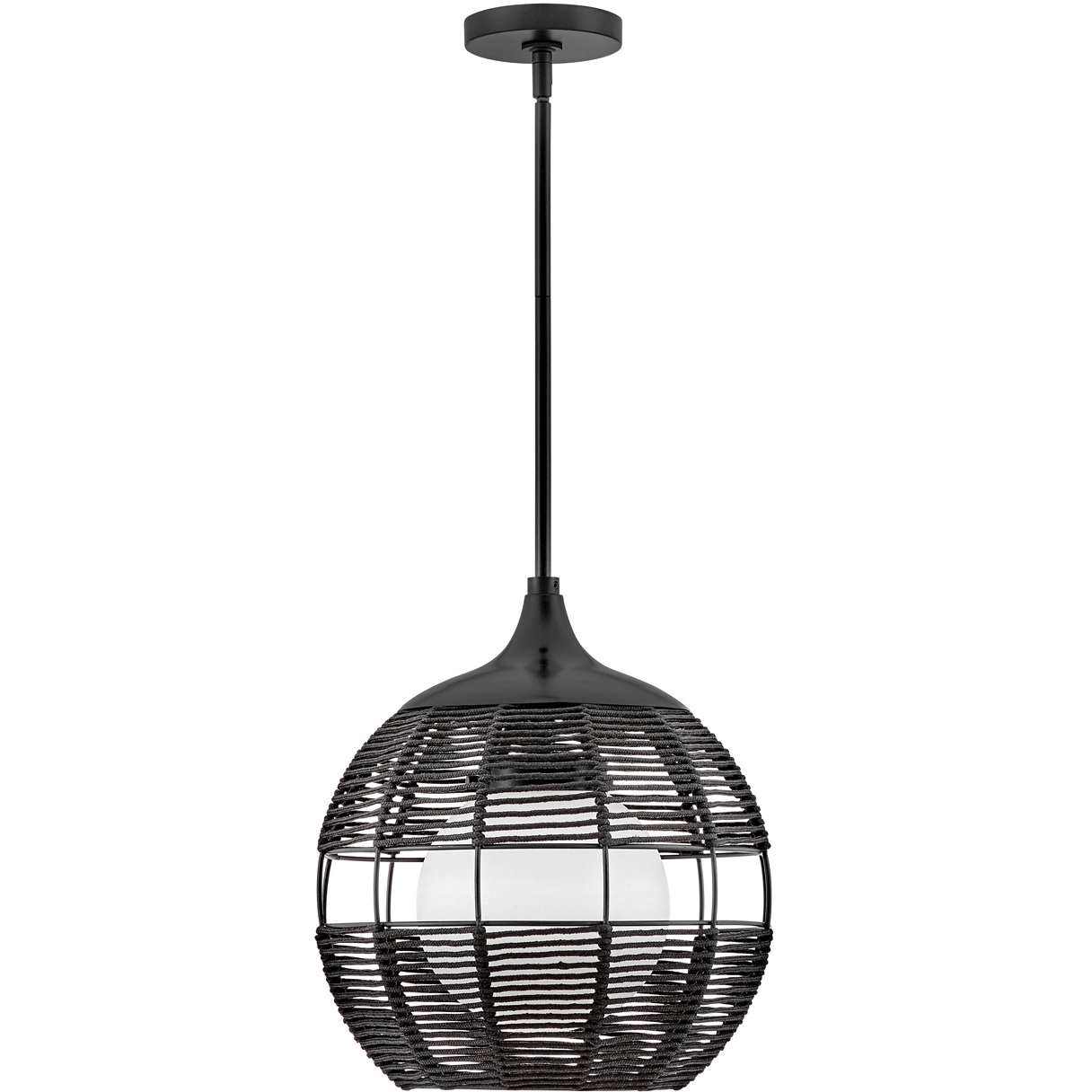 Maddox 1 Light 14 inch Black Outdoor Hanging, Open Air