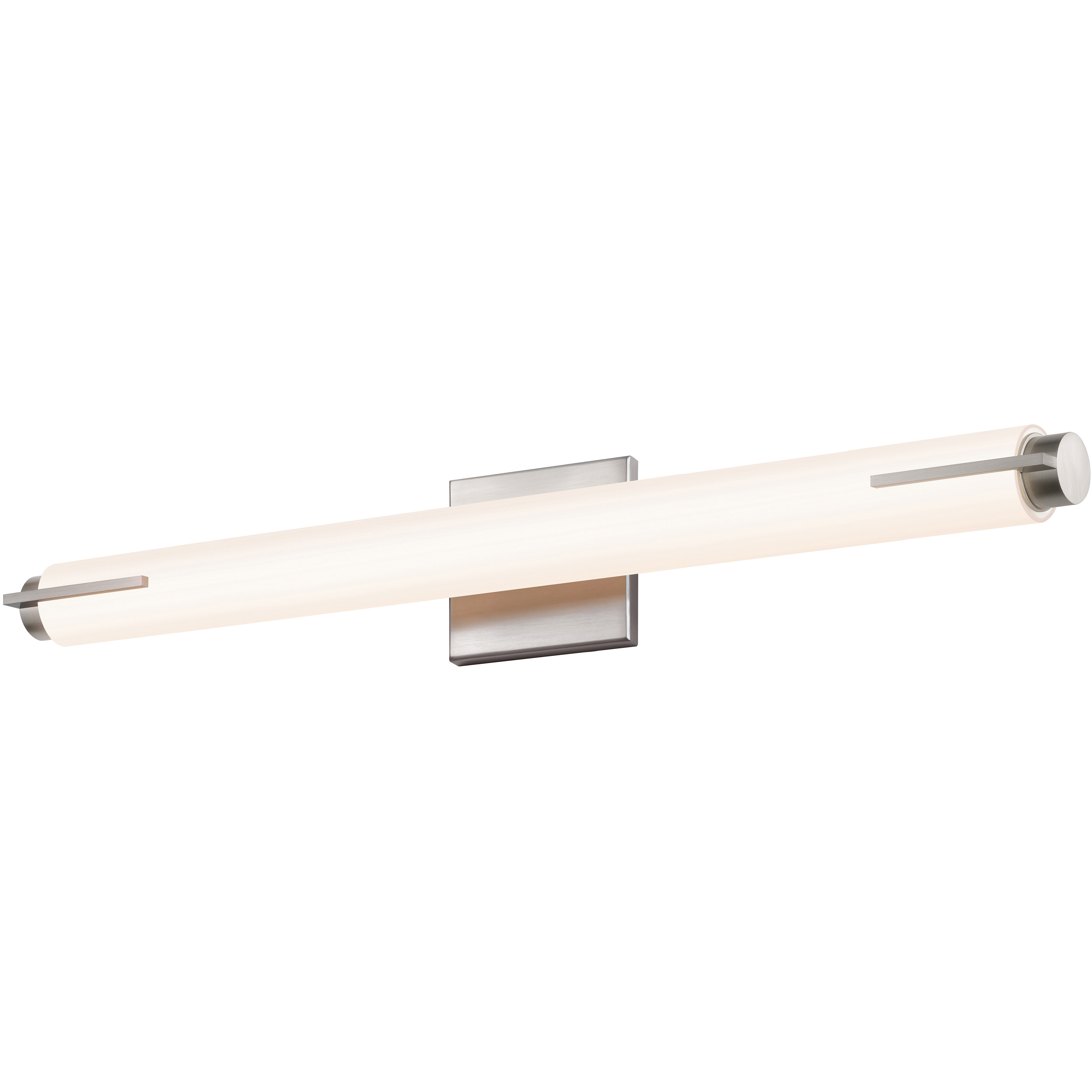 Tubo Slim LED 24 inch Satin Nickel Bath Bar Wall Light with Spine Trim