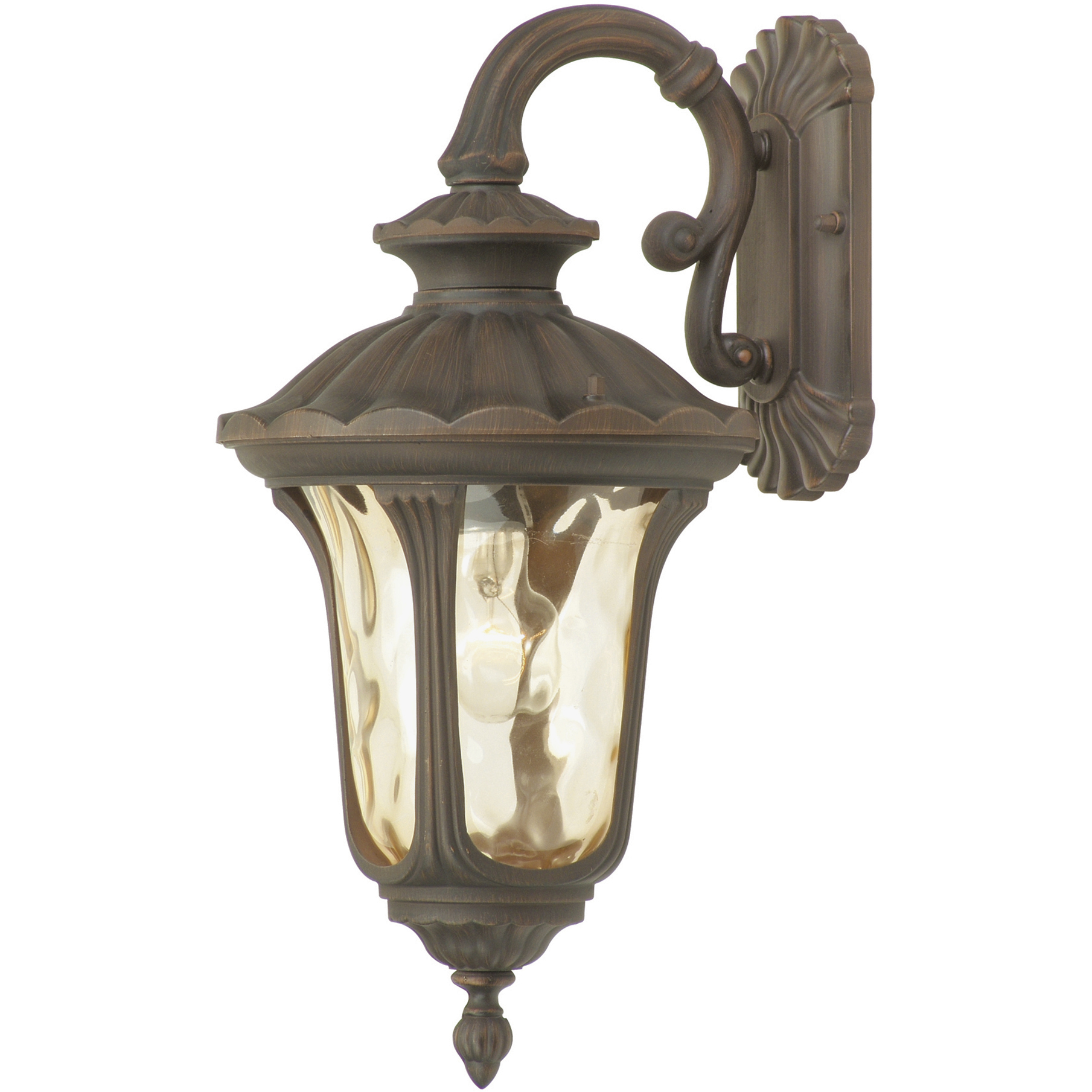 Oxford 1 Light 18.25 inch Hand Applied Imperial Bronze Medium Down Outdoor Wall Lantern