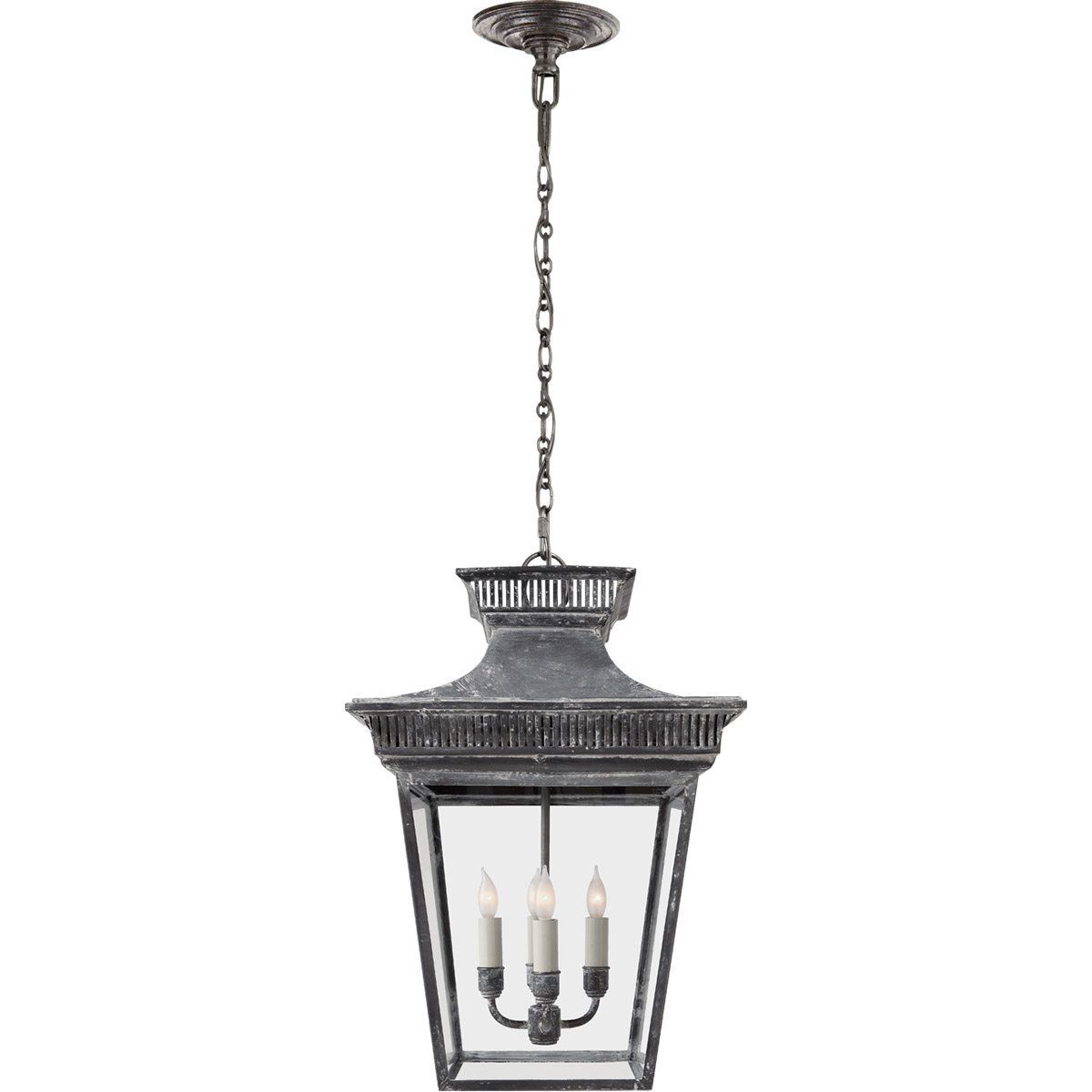 Chapman & Myers Elsinore 4 Light 14.5 inch Weathered Zinc Lantern Pendant Ceiling Light, Medium