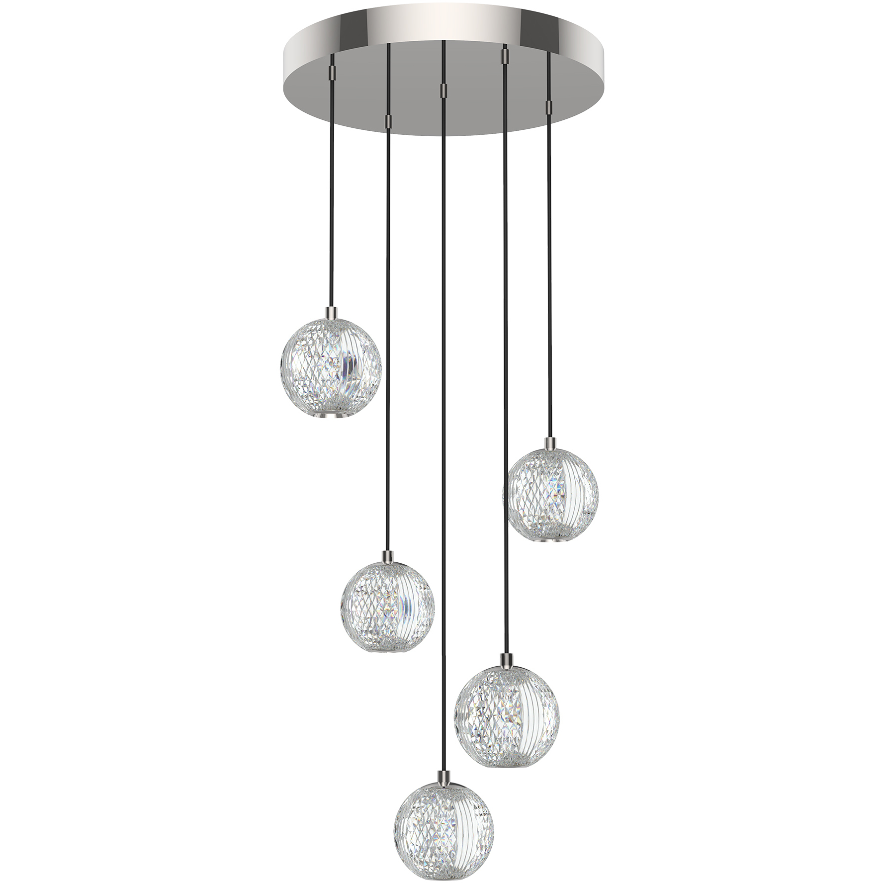 Marni LED 15.25 inch Polished Nickel Multi Pendant Ceiling Light