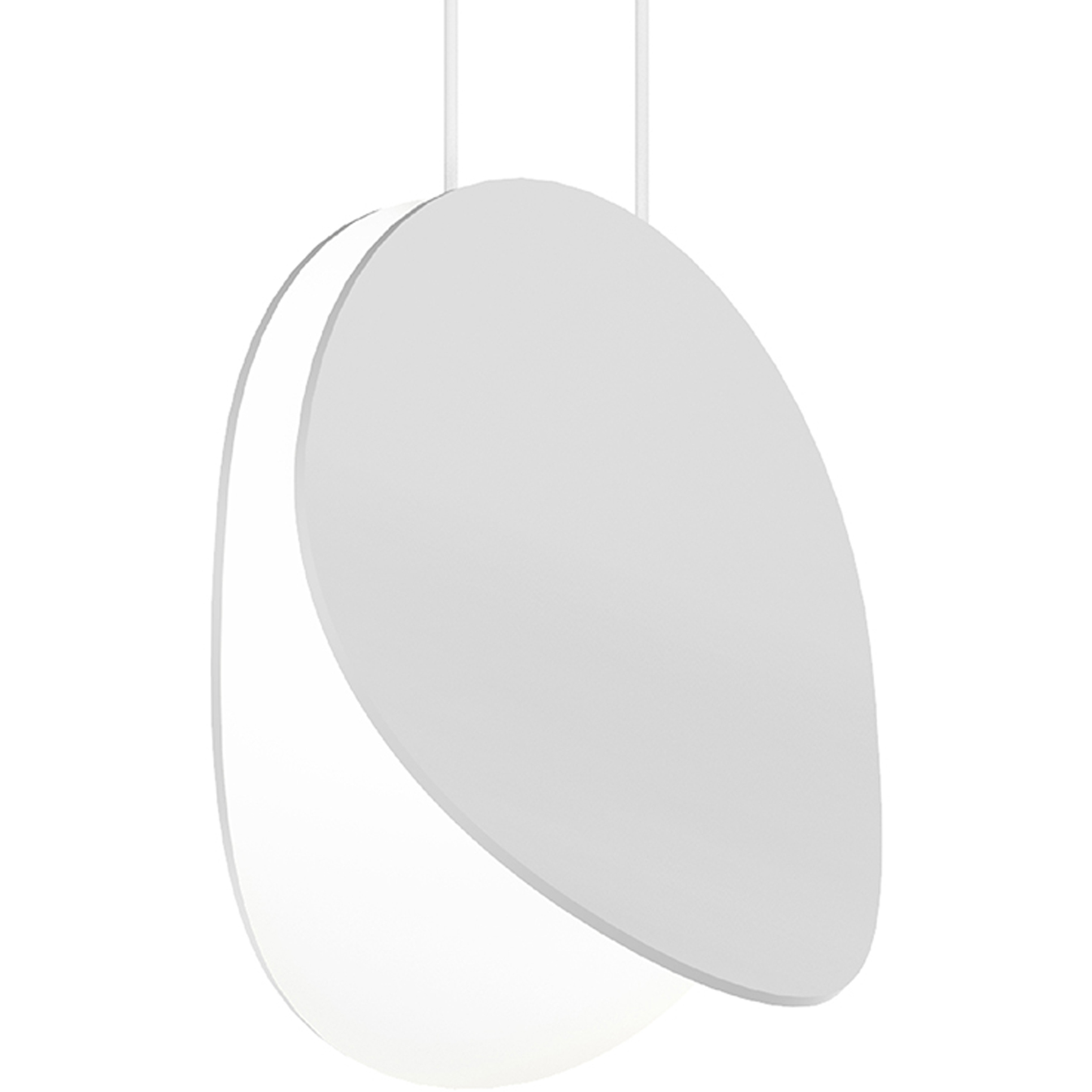 Malibu Discs LED 7.5 inch Satin White Pendant Ceiling Light in Standard Suspension