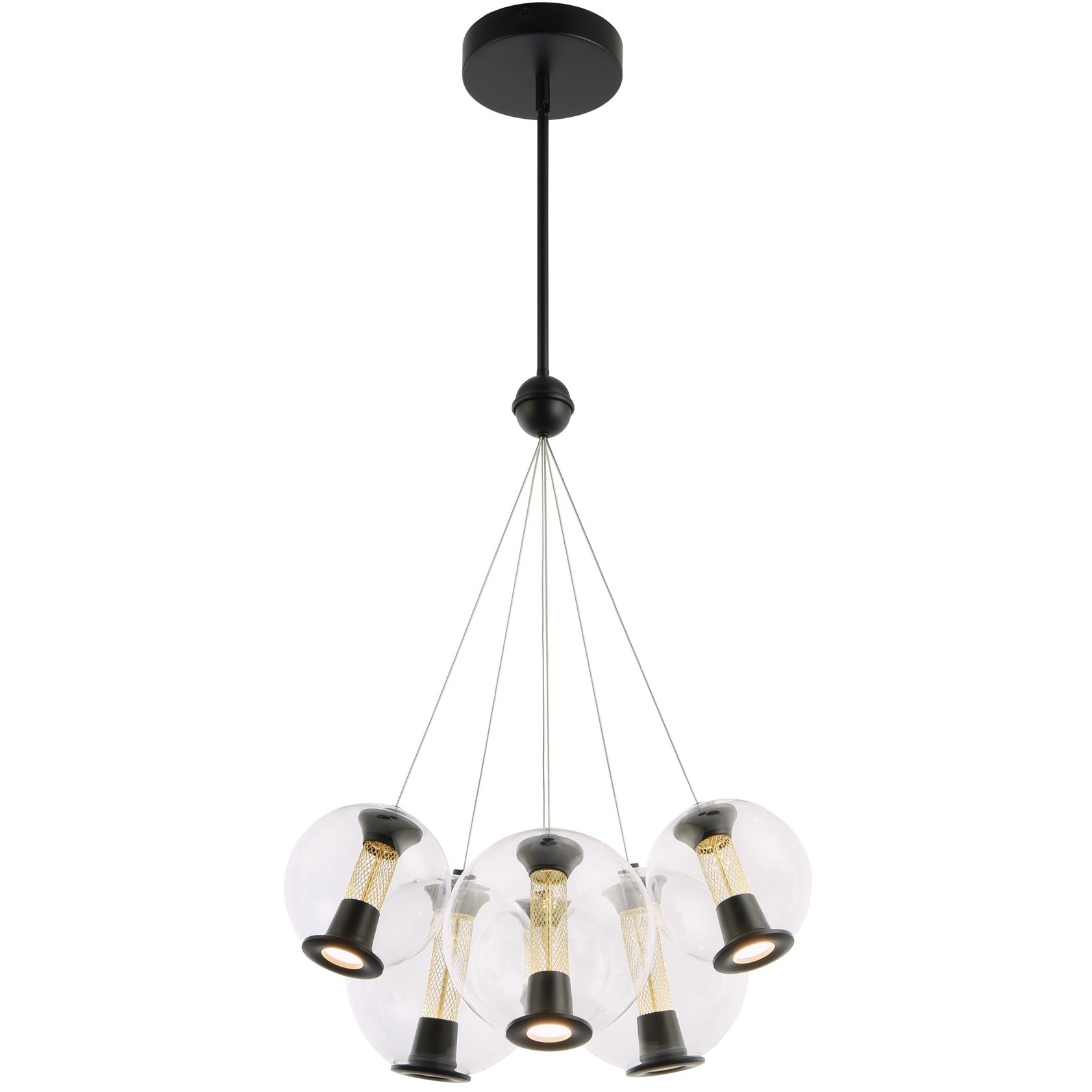 Arlo LED 22.5 inch Black Chandelier Ceiling Light