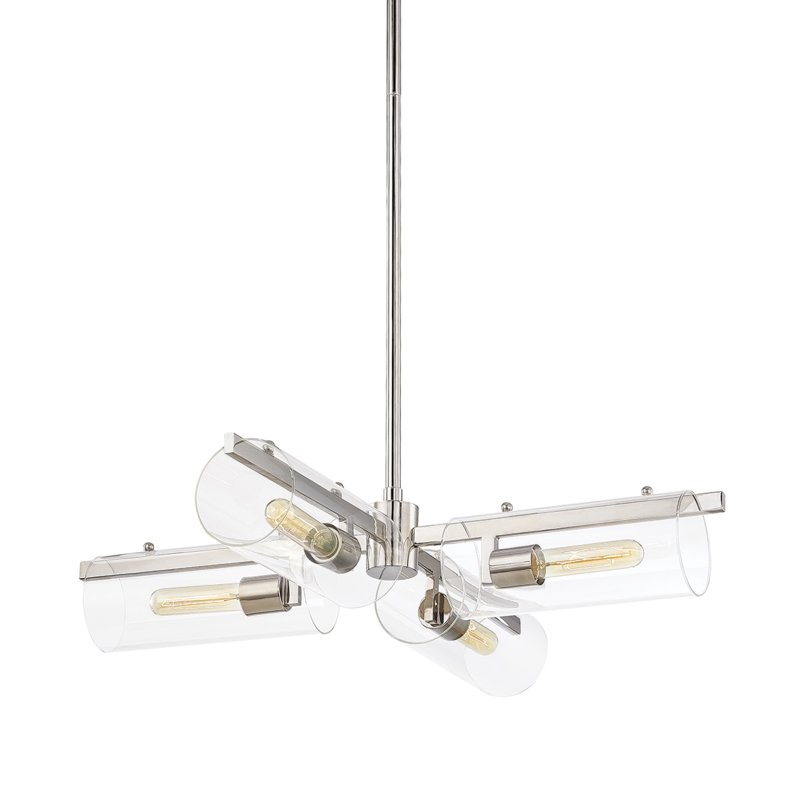 Ariel 4 Light 28 inch Polished Nickel Chandelier Ceiling Light