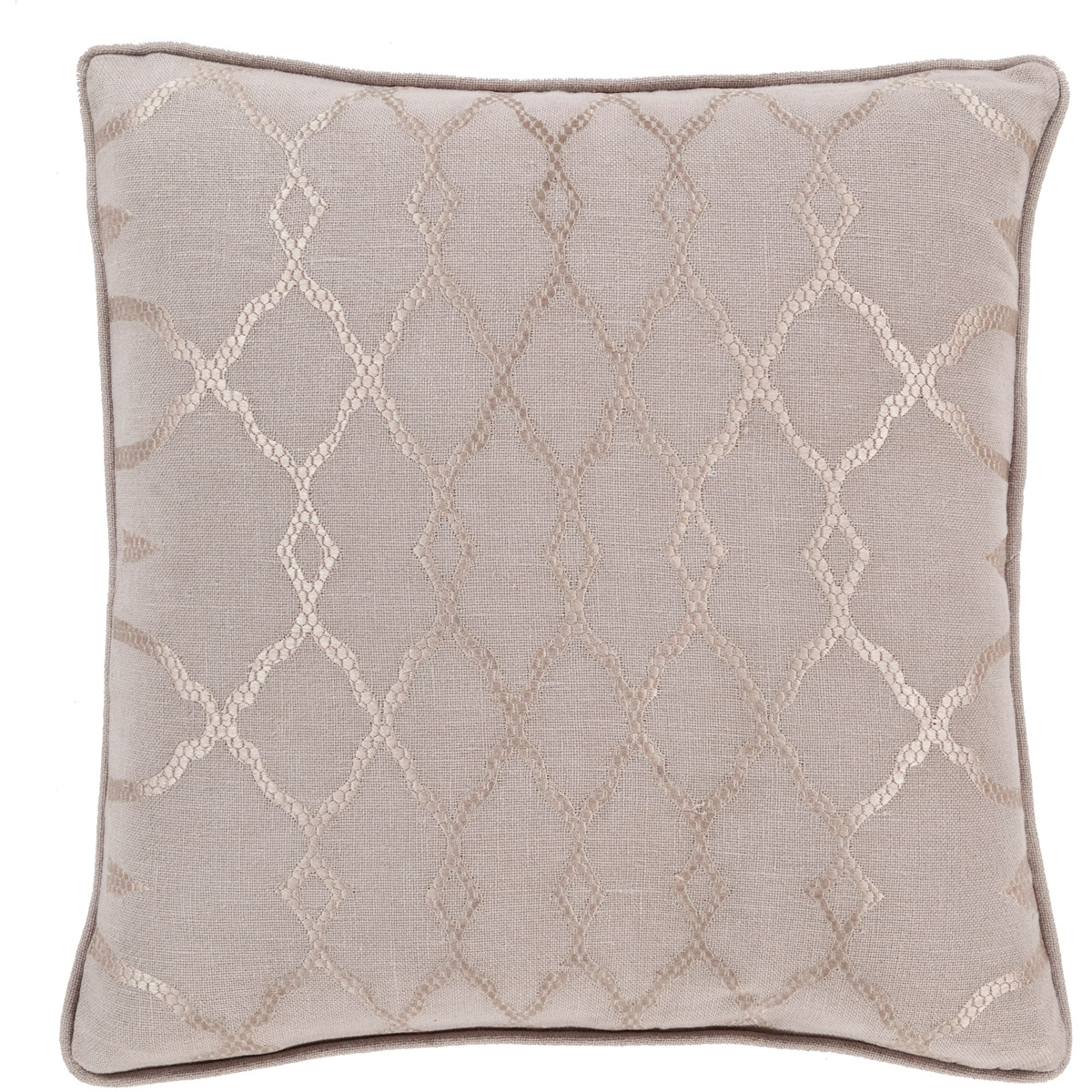 Lydia 18 inch Taupe, Ivory Pillow Kit