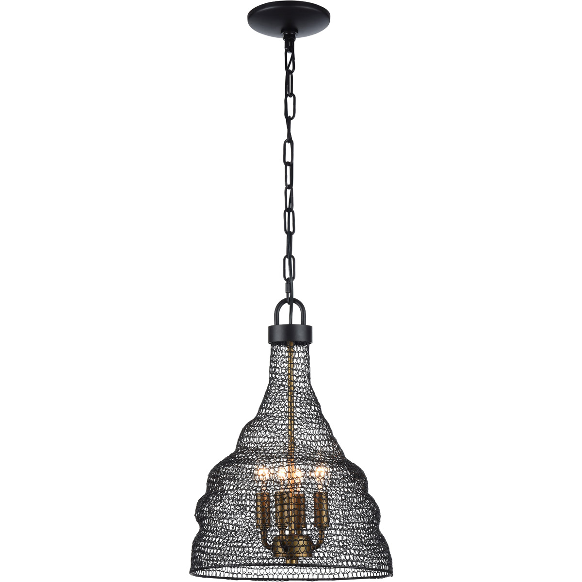 Urban 4 Light 12 inch Bronze Pendant Ceiling Light