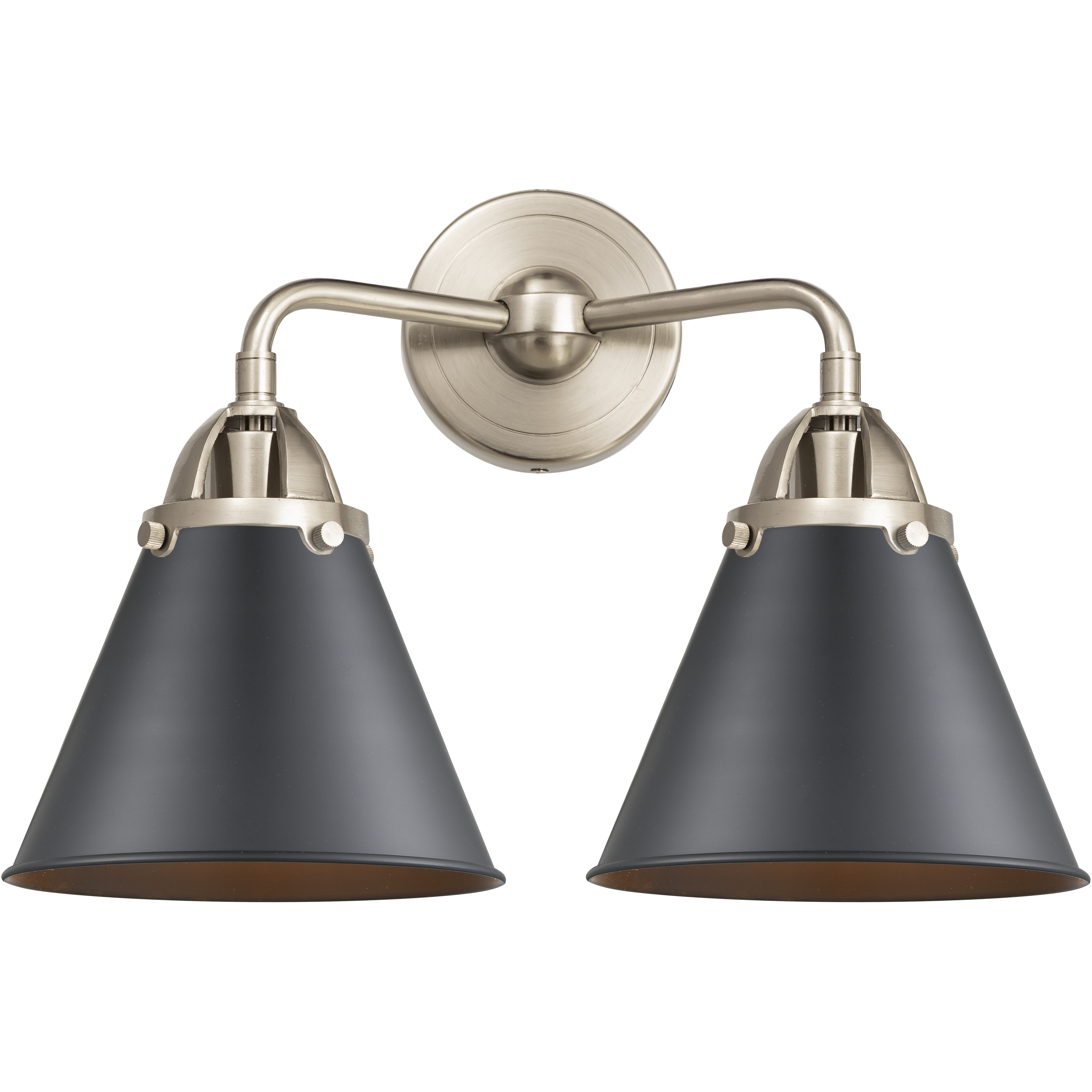 Nouveau 2 Appalachian 2 Light 16 inch Brushed Satin Nickel Bath Vanity Light Wall Light in Matte Black