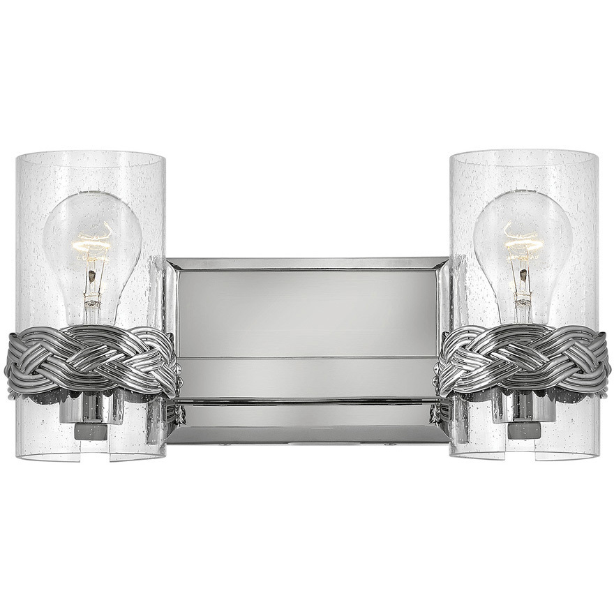 Nevis 2 Light 14 inch Polished Nickel Vanity Light Wall Light
