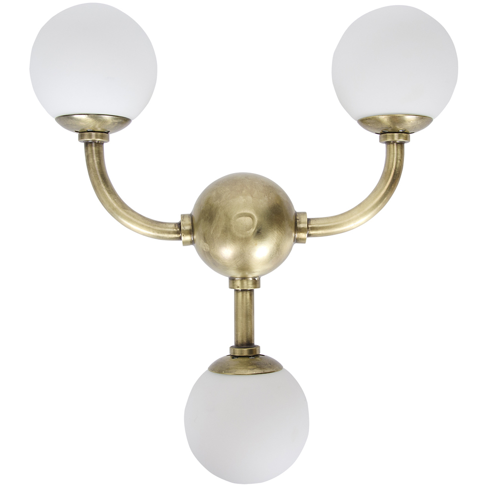 Bari 3 Light 15.5 inch Antique Brass Sconce Wall Light