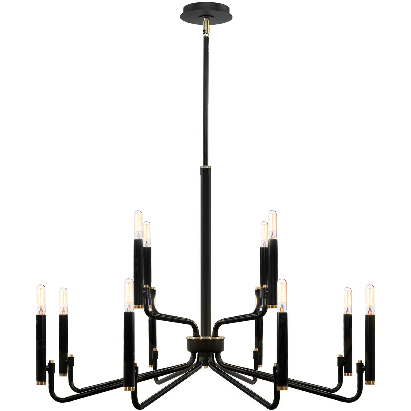 Bedford LED 32 inch Matte Black Chandelier Ceiling Light