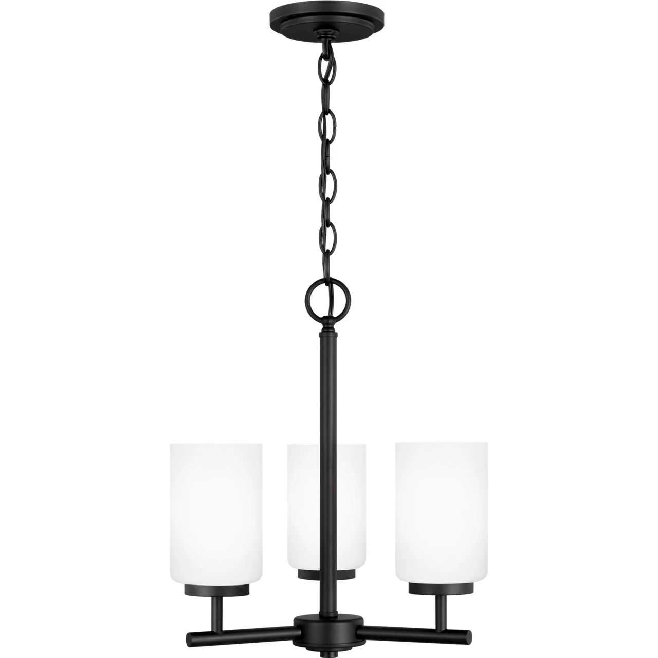 Oslo 3 Light 15 inch Midnight Black Chandelier Ceiling Light