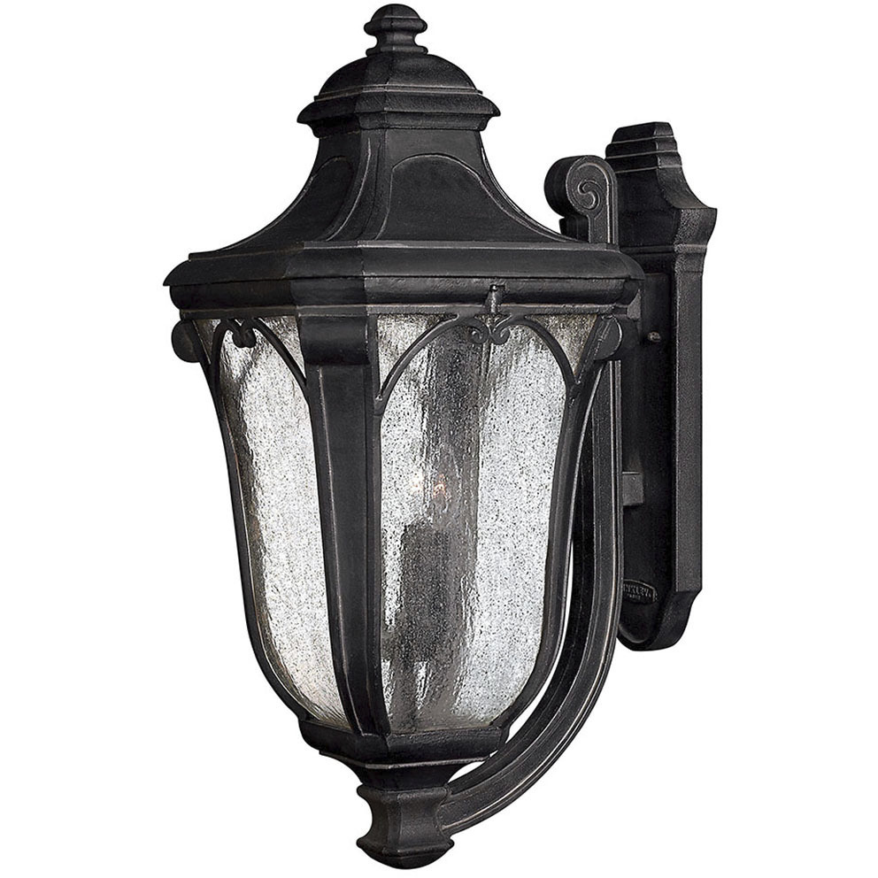 Trafalgar Outdoor Wall Mount Lantern in Museum Black, Extra Large