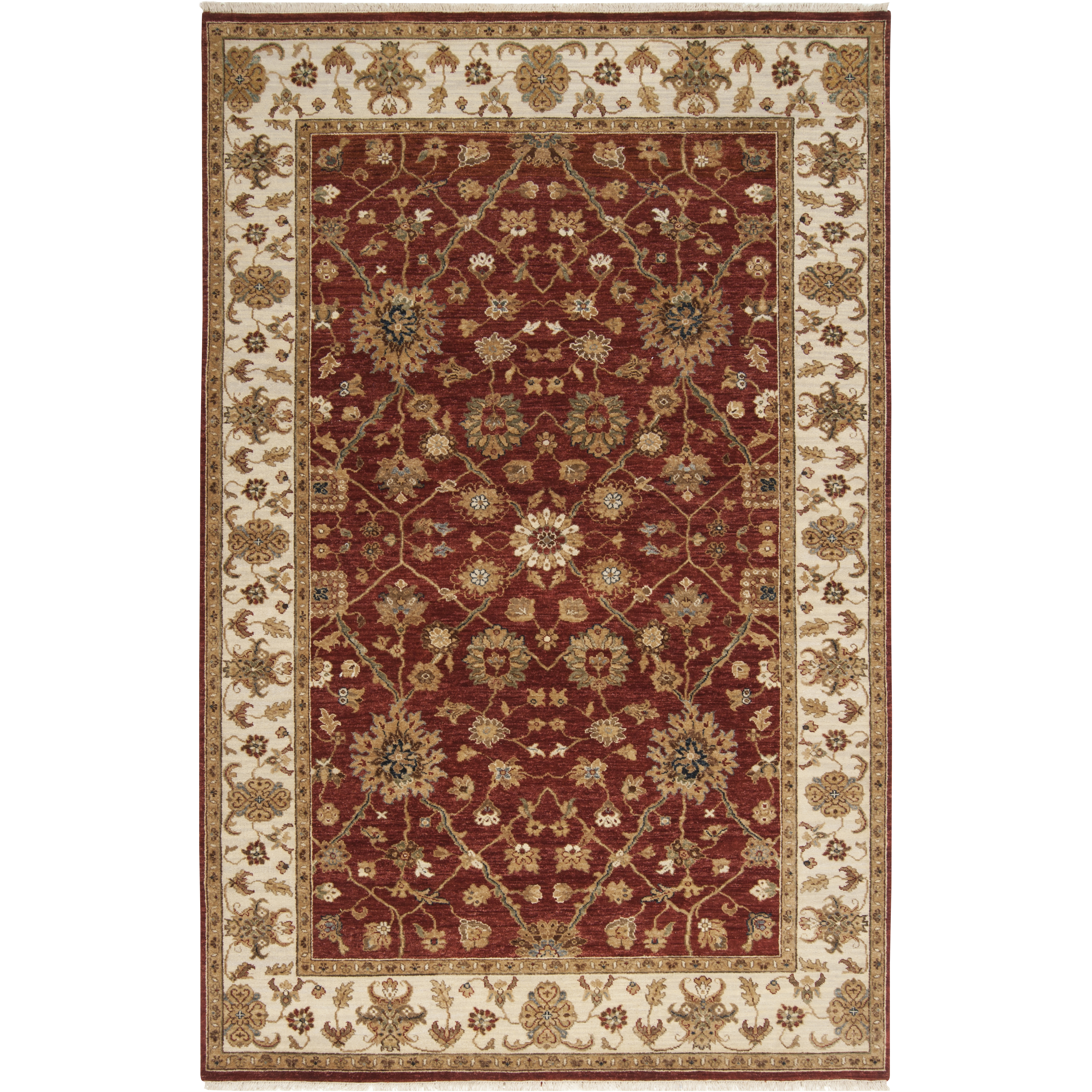 Cambridge 138 X 102 inch Rust, Tan, Cream, Dark Brown, Sage, Navy, Sky Blue Rug