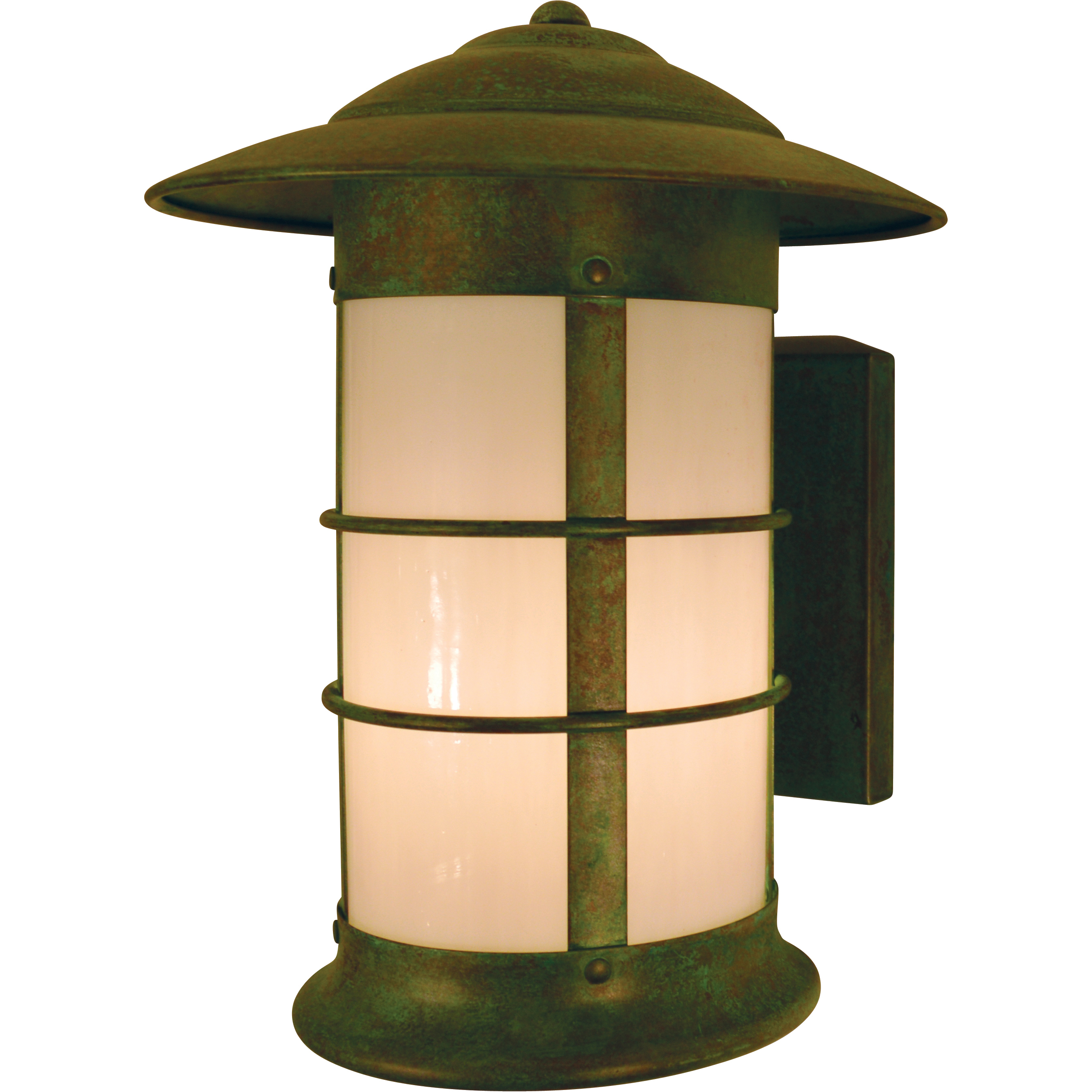Newport Outdoor Wall Mount in Pewter, Almond Mica