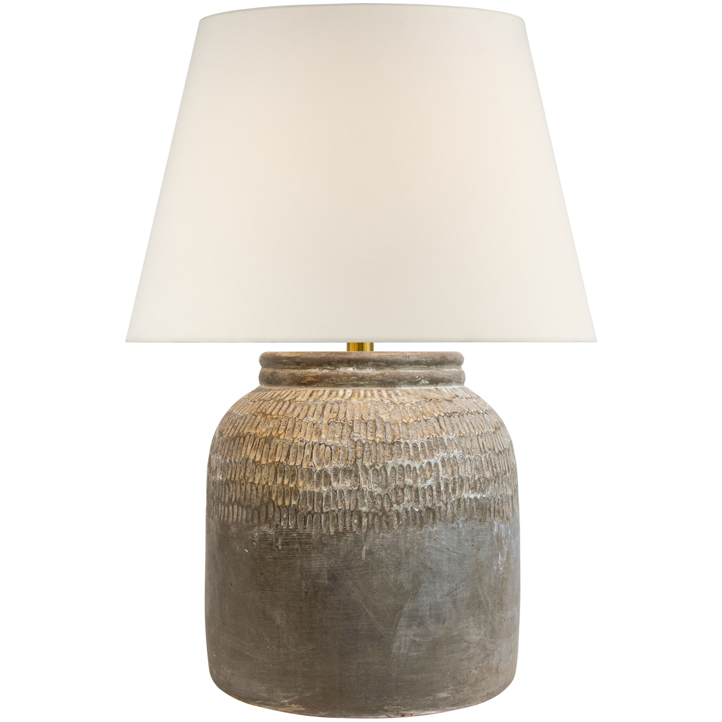 Amber Lewis Indra 27.25 inch 15 watt Silt Grey Ceramic Table Lamp Portable Light, Medium