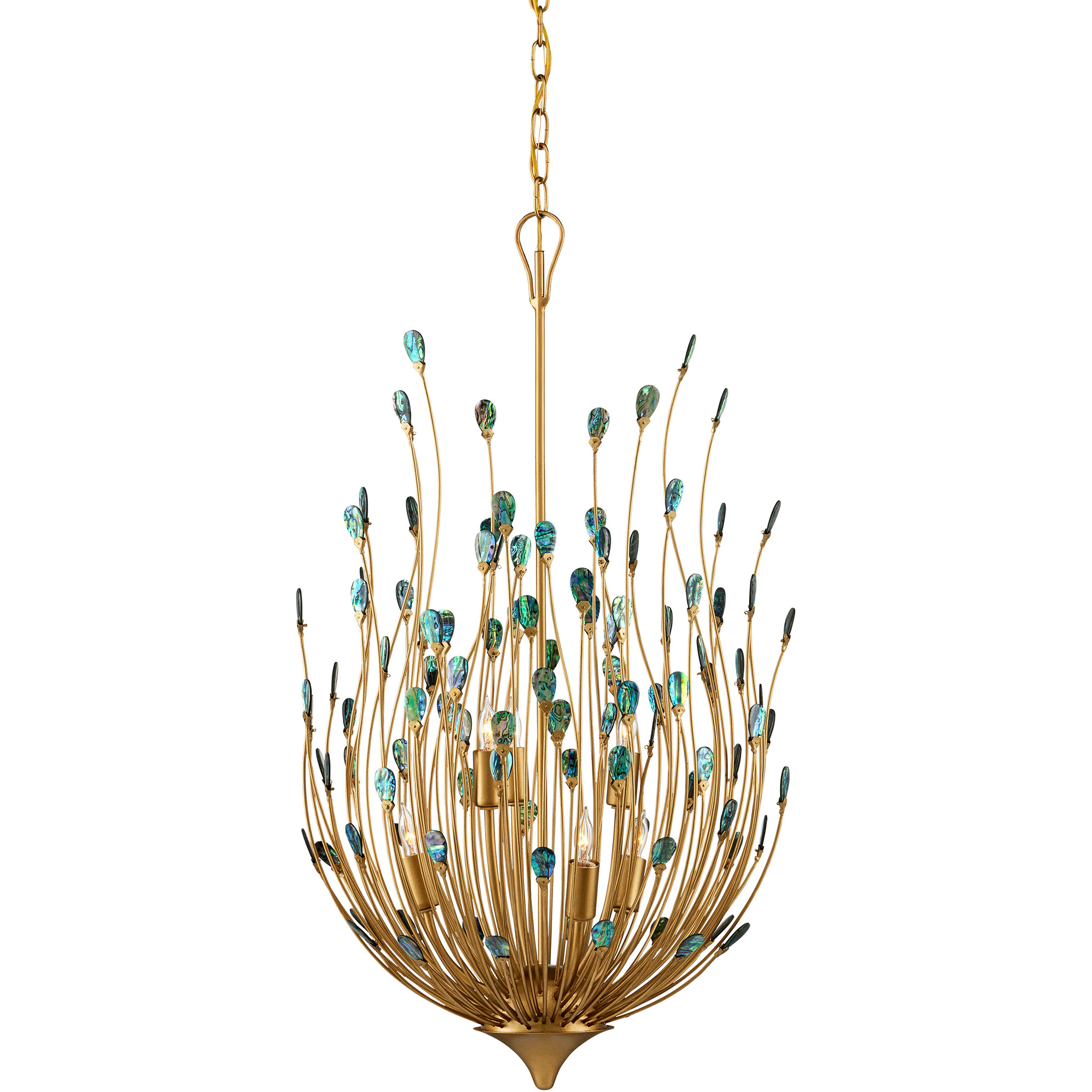 Delphos 6 Light 19.5 inch Contemporary Gold Chandelier Ceiling Light