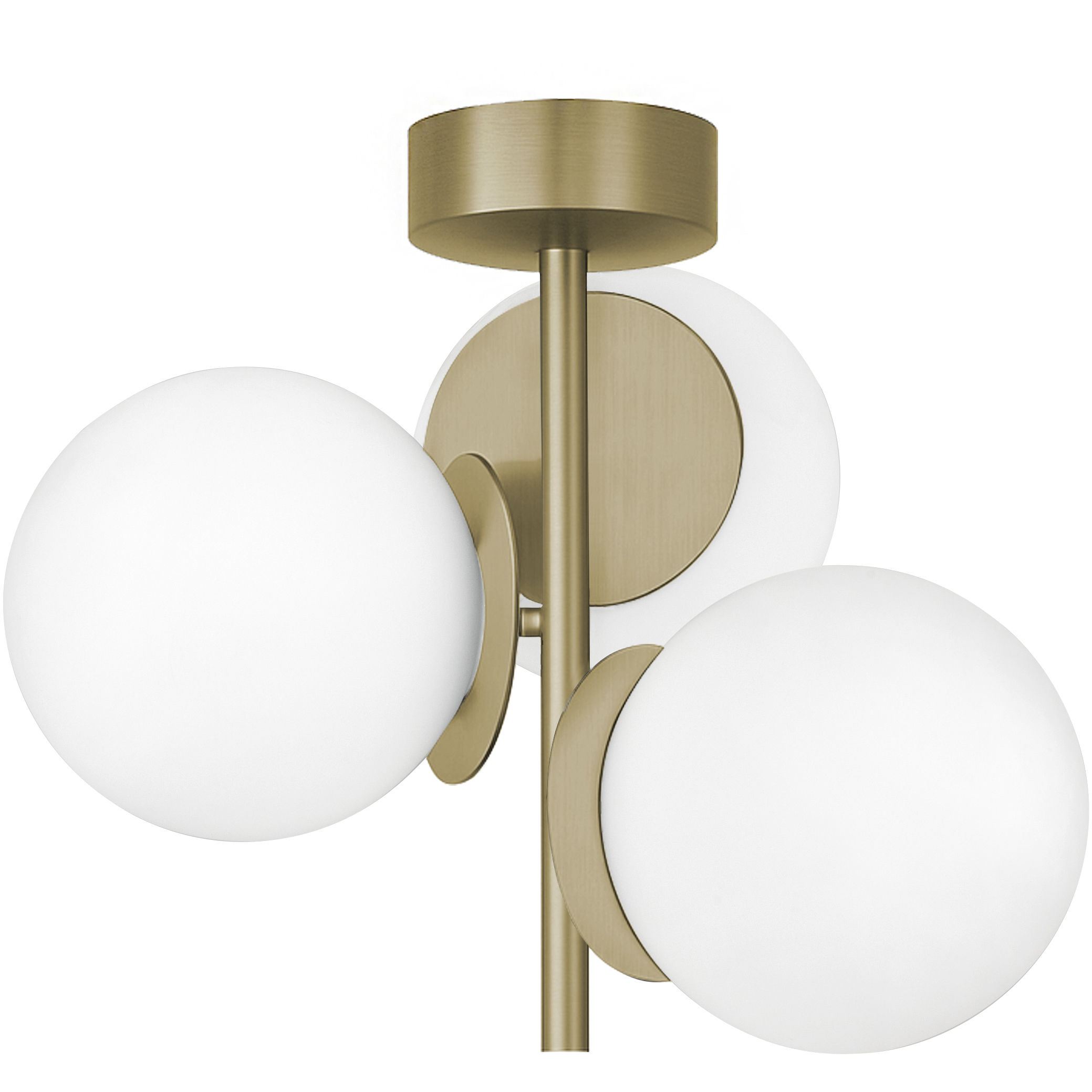 Arren LED 17.25 inch Light Antique Brass Semi-Flush Mount Ceiling Light