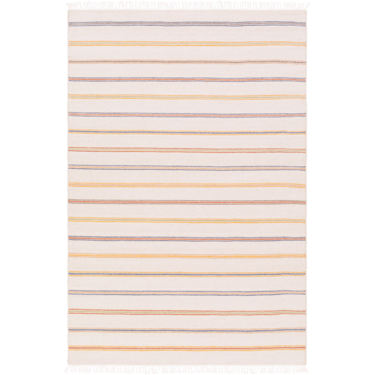 Miguel 36 X 24 inch Neutral and Blue Area Rug, Wool and Cotton