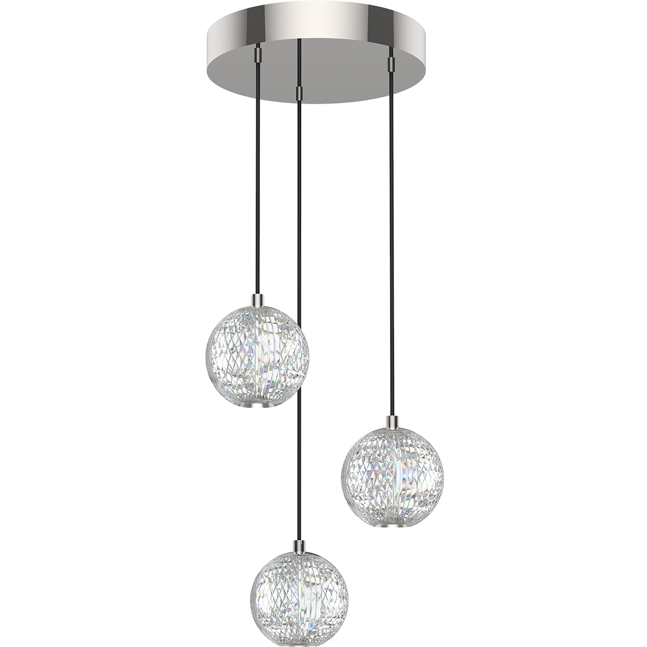 Marni LED 11.13 inch Polished Nickel Multi Pendant Ceiling Light