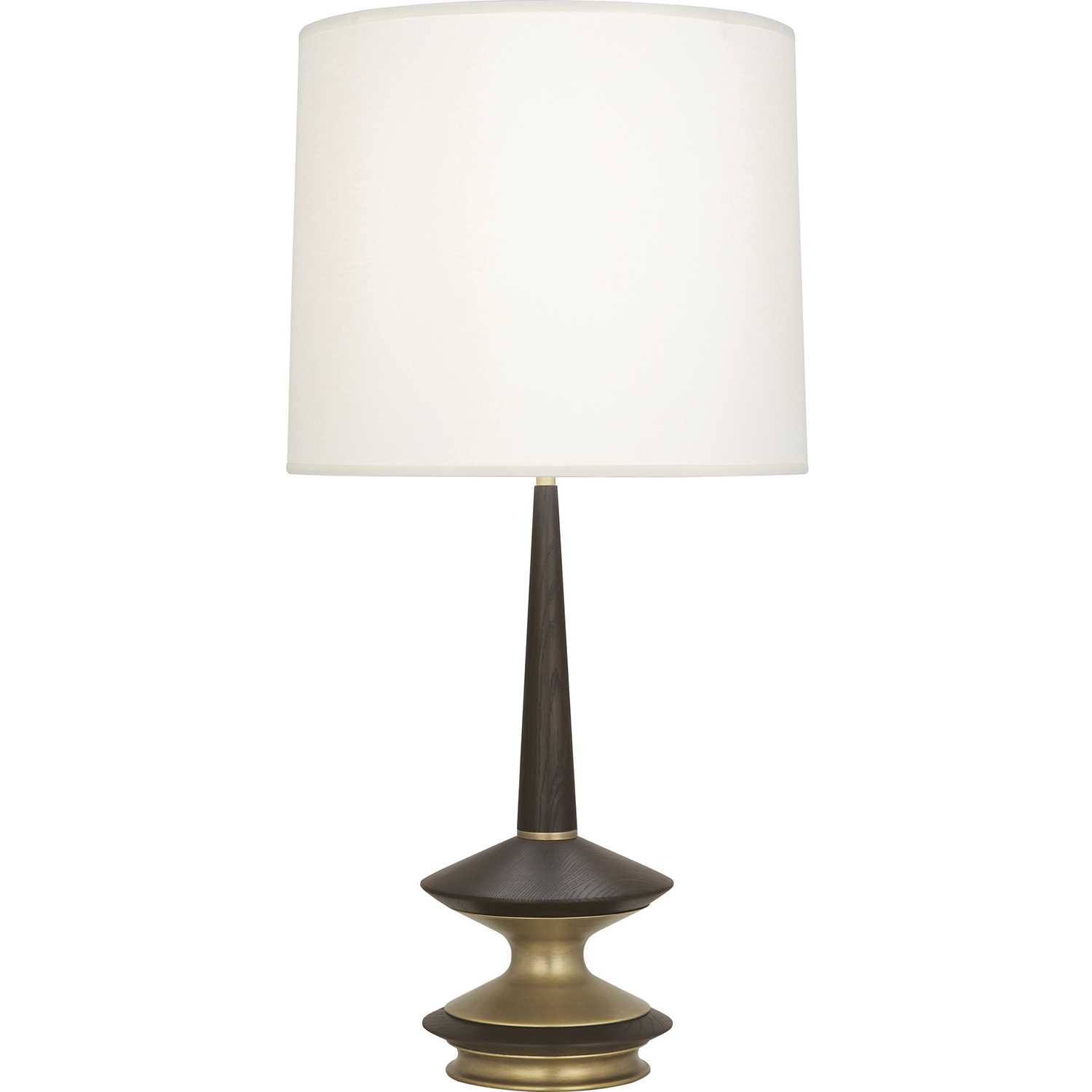 Fletcher 34.5 inch 150 watt Dark Walnut with Warm Brass Table Lamp Portable Light