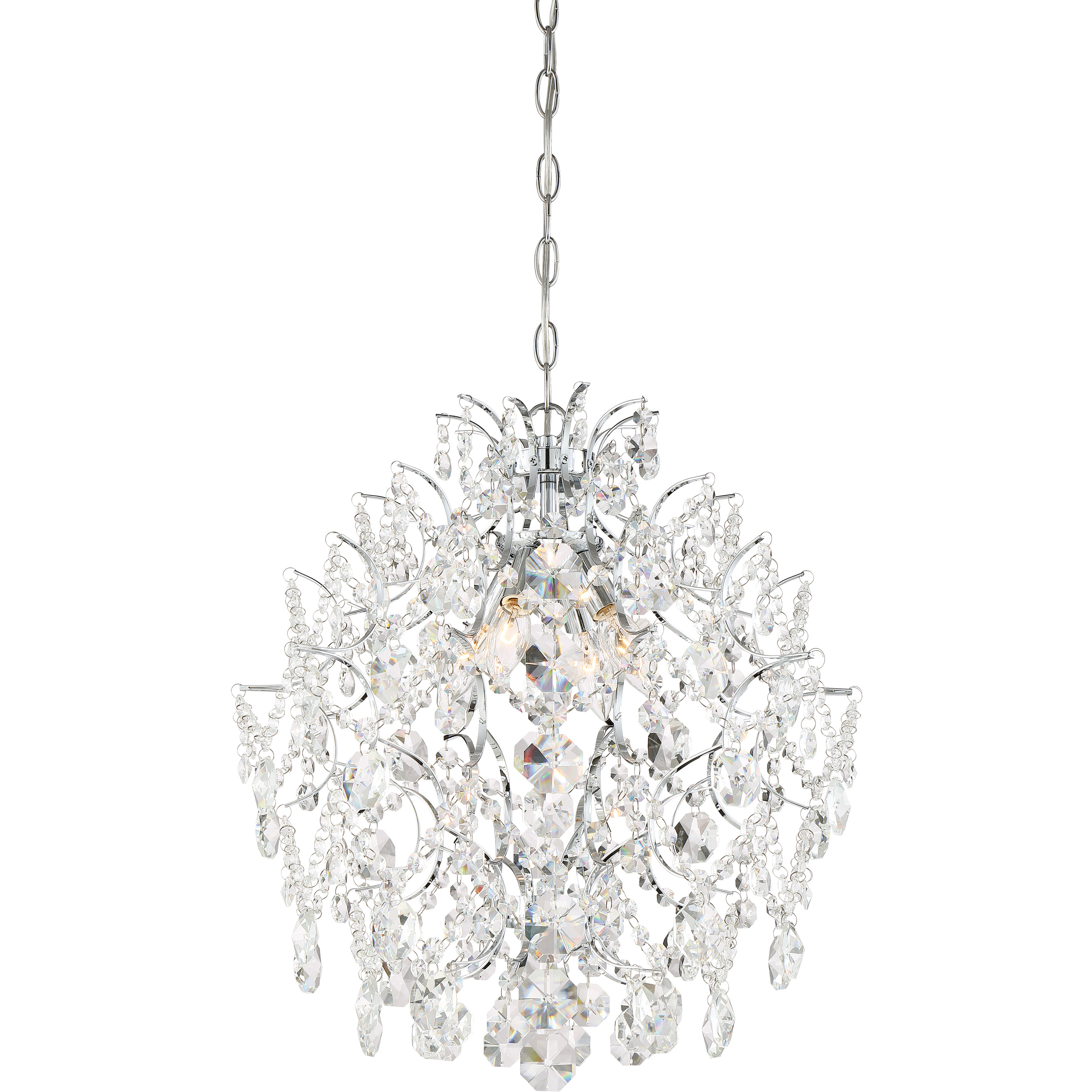 Isabella's Crown 4 Light 18 inch Chrome Chandelier Ceiling Light