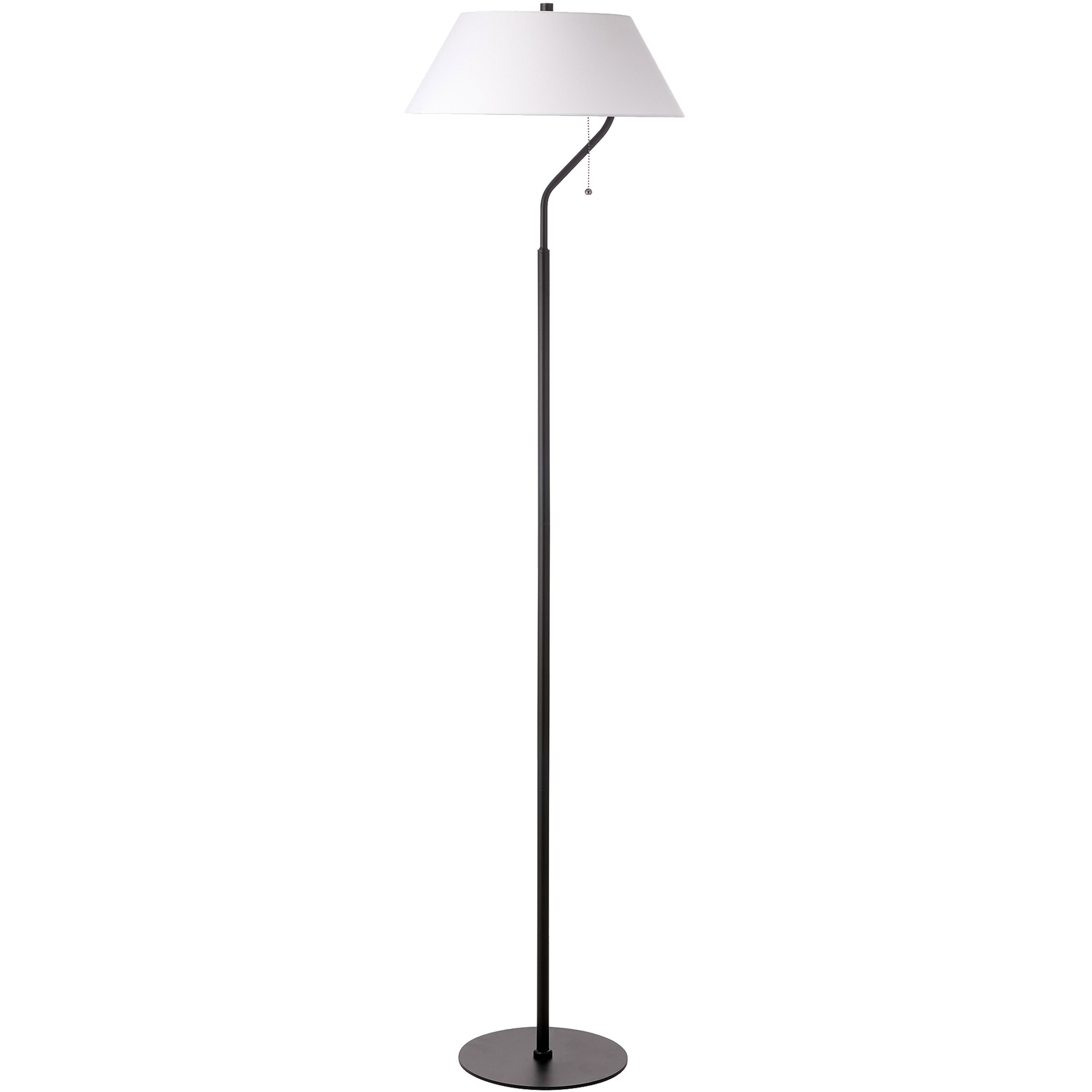 Geraldine 63.5 inch 60 watt Matte Black Floor Lamp Portable Light in White