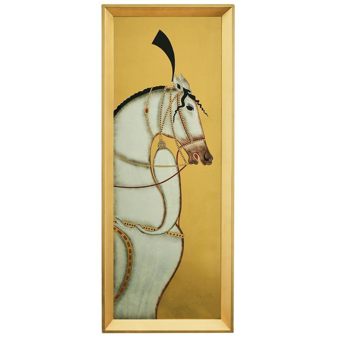 Antiquated Horse Panel 56.5 X 44.5 inch Oils and Original Art