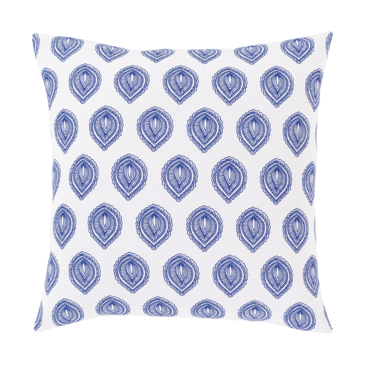 Global Blues 18 X 18 inch White/Dark Blue Pillow Kit, Square