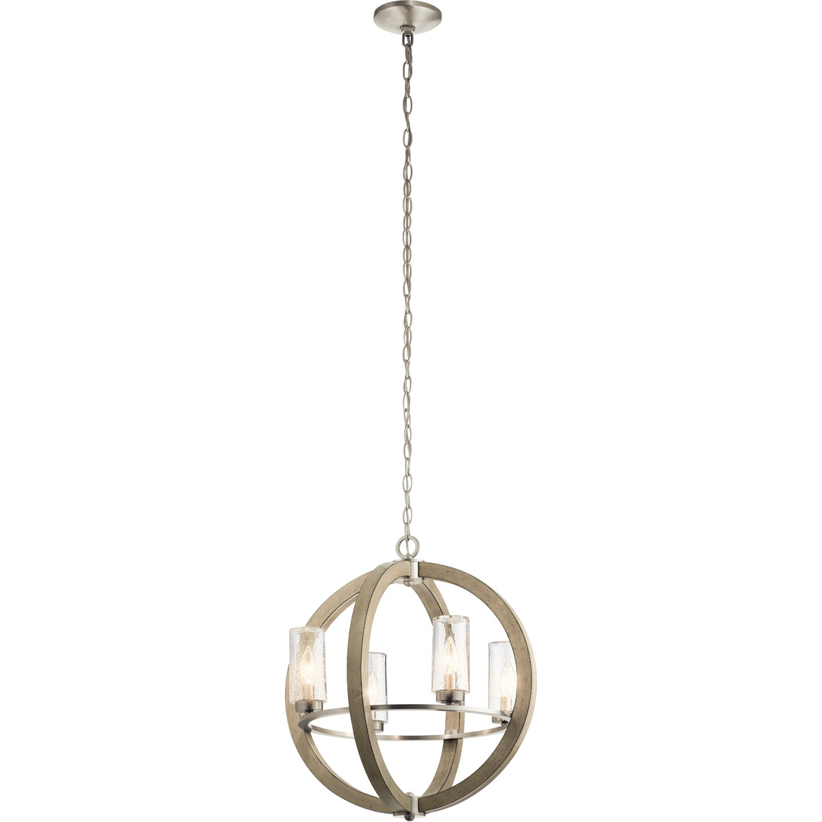 Grand Bank 4 Light 20 inch Distressed Antique Gray Outdoor Chandelier