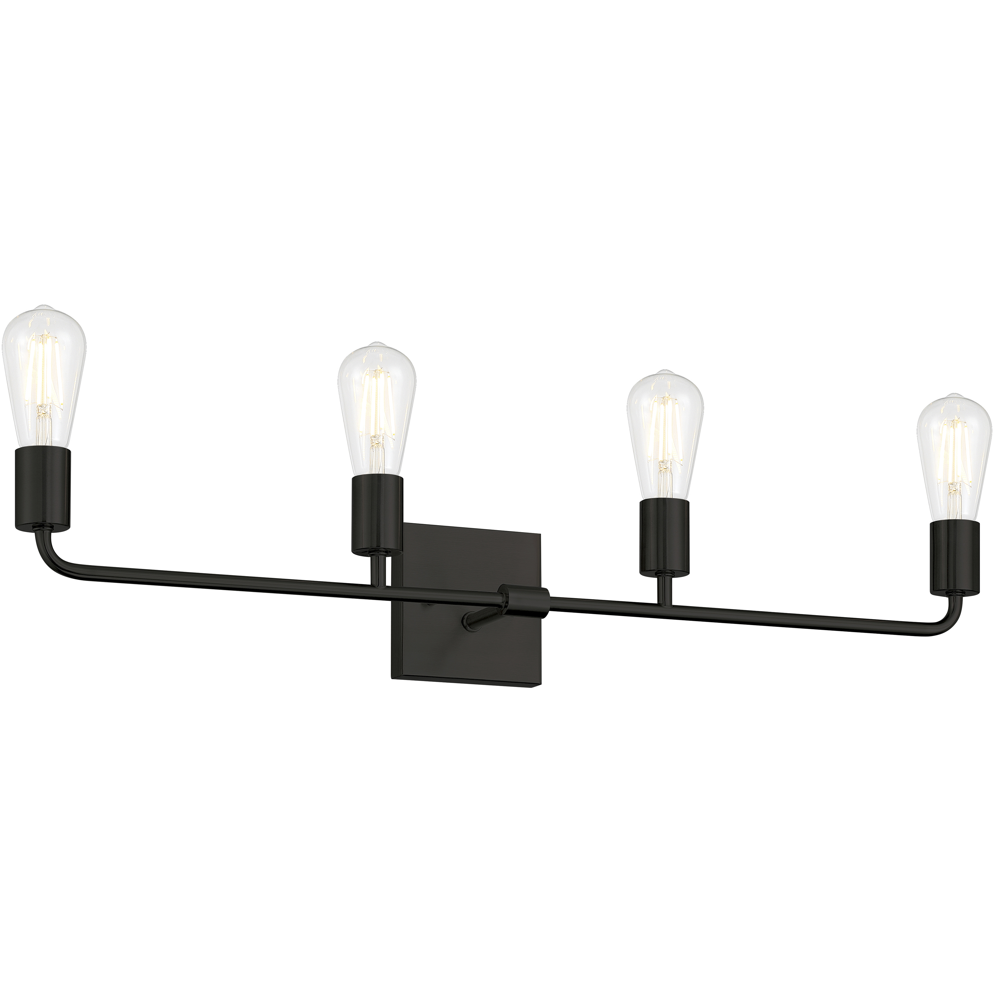 Virgin 4 Light 31 inch Matte Black Vanity/Bath Bar Wall Light