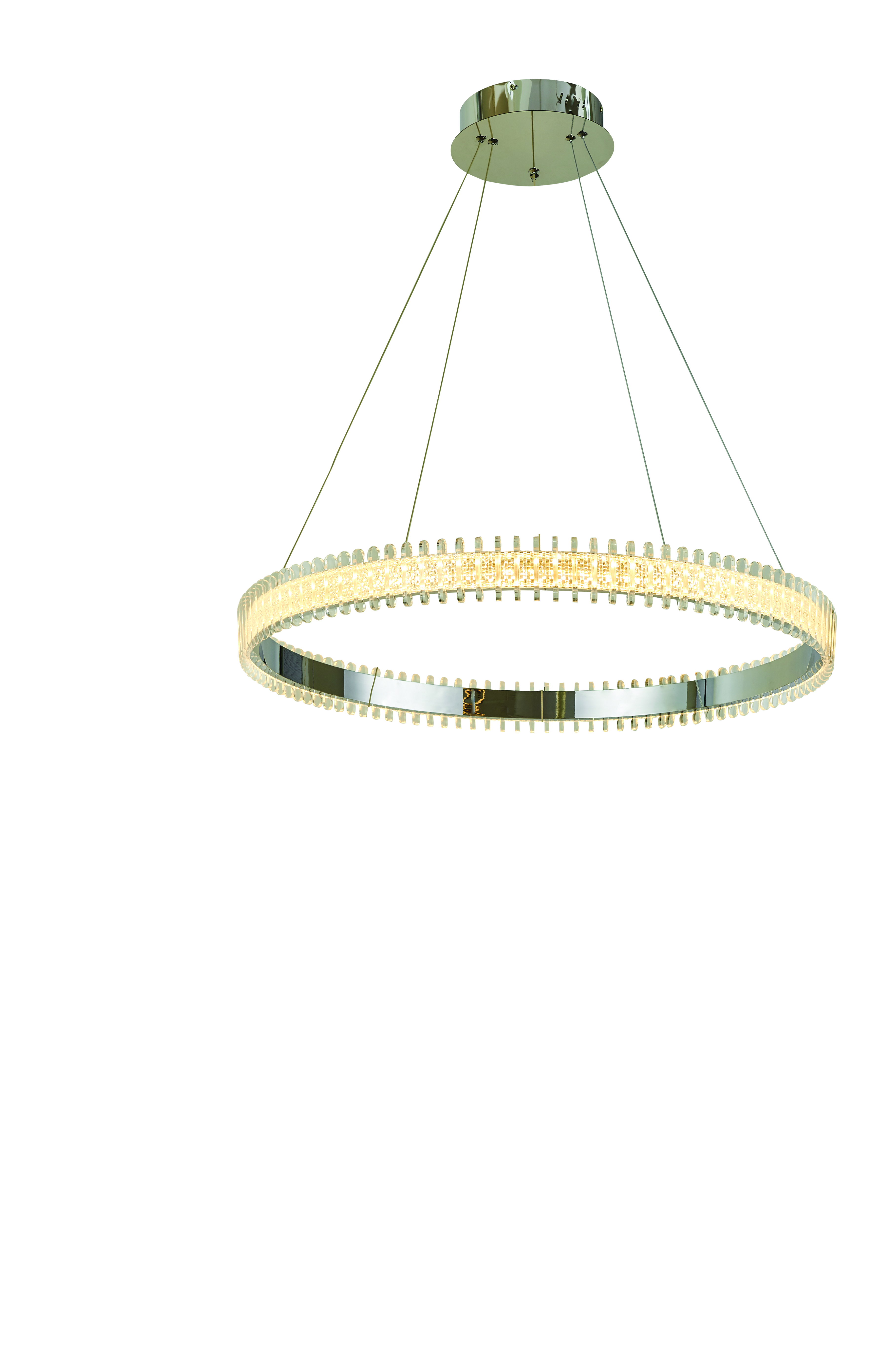Fusion LED 24 inch Chrome Dining Chandelier Ceiling Light