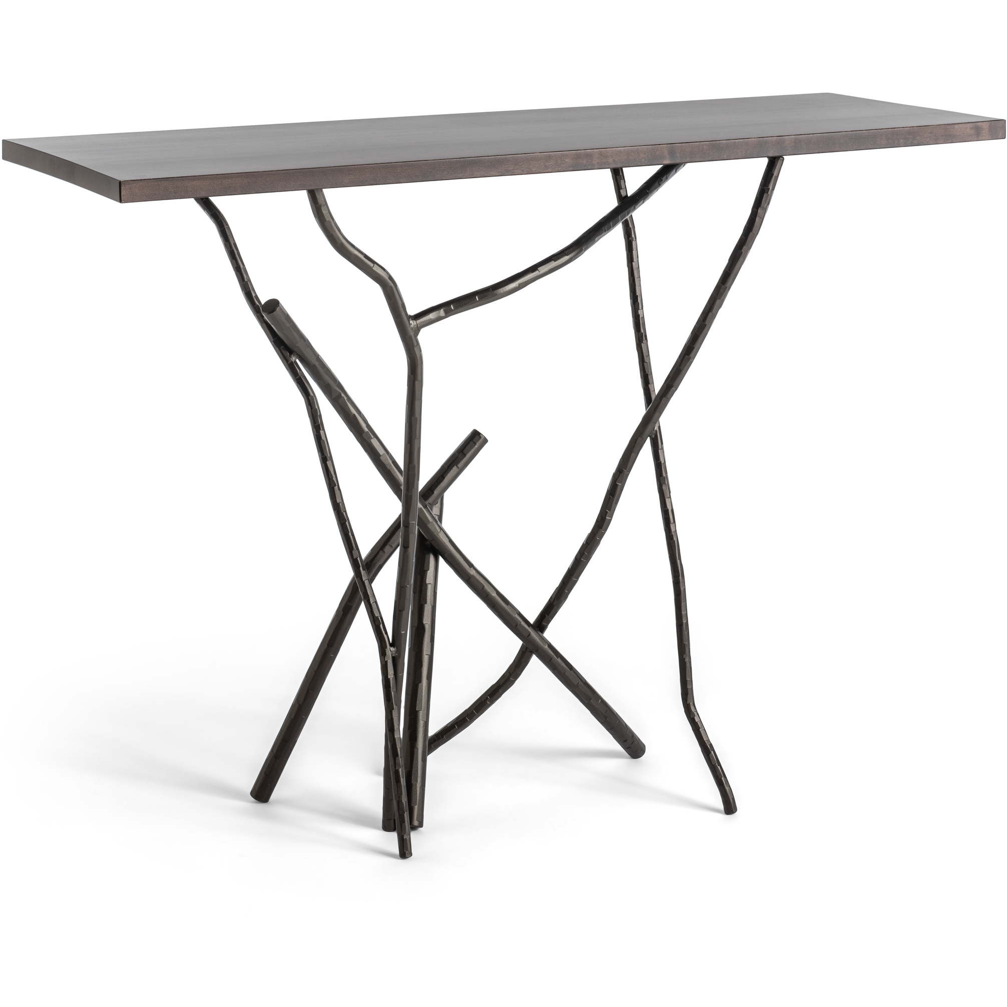 Brindille 46 X 16 inch Dark Smoke Console Table in Maple Espresso, Wood Top