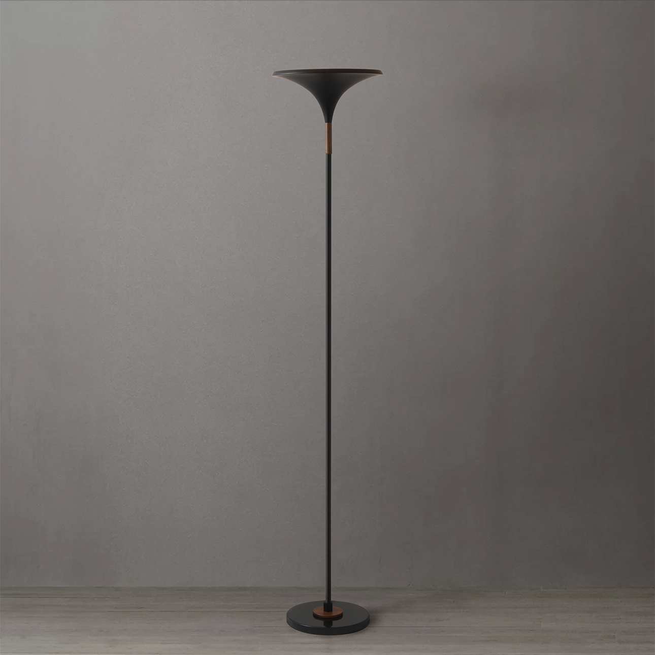 Lodi 72.2 inch 9 watt Matte Black Torchiere Portable Light