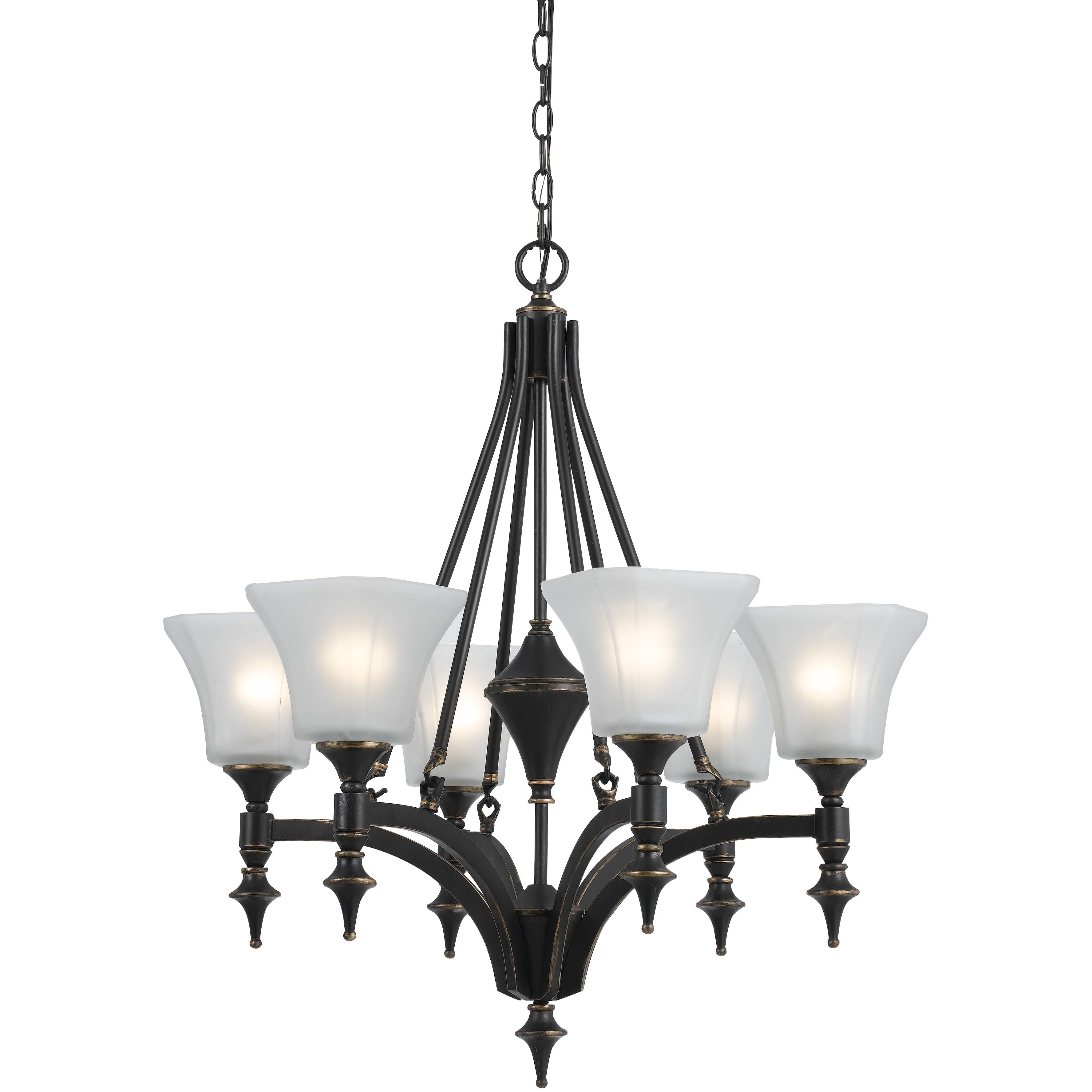 Rockwood 6 Light 26.5 inch Dark Bronze Chandelier Ceiling Light